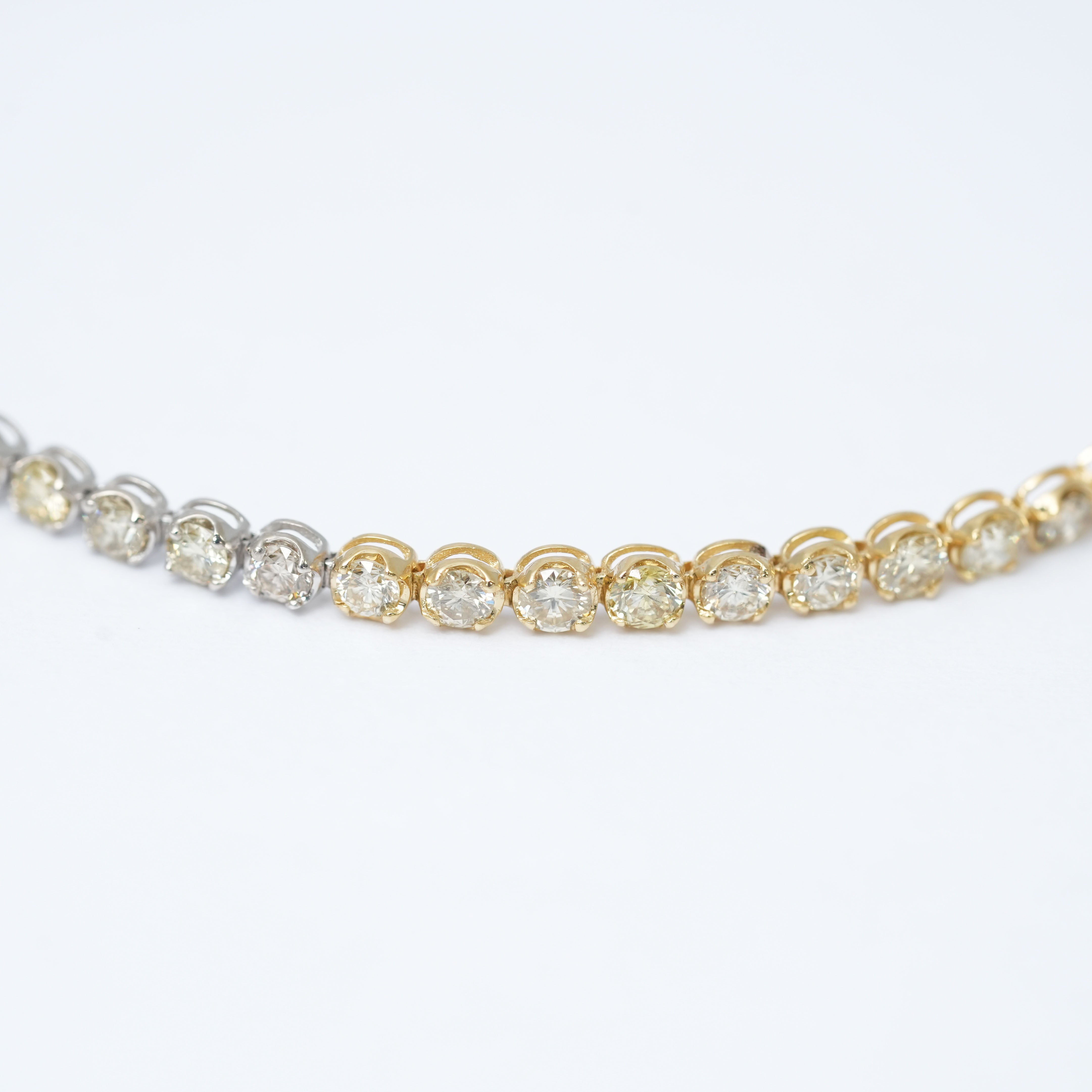 トライカラーダイヤモンドブレスレット – K18WG / YG / PG、3.0カラット