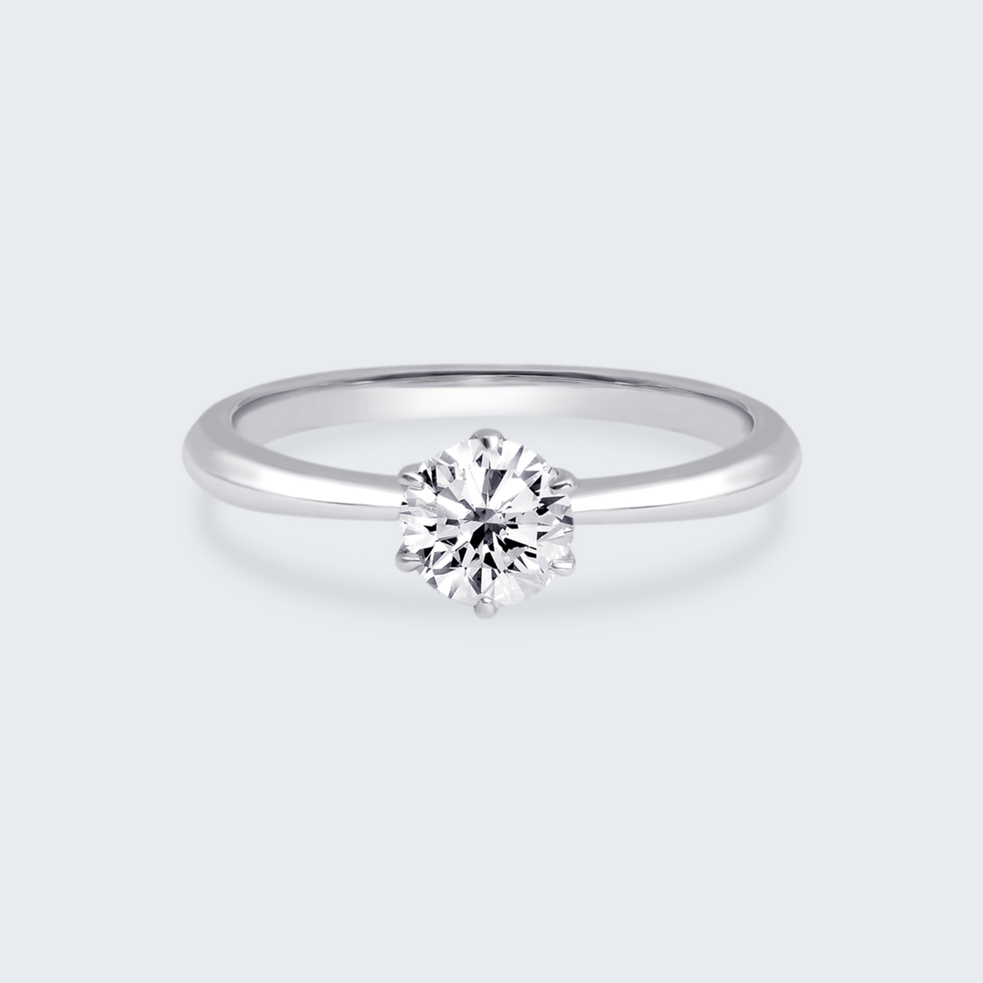 ソリティアダイヤモンドリング – PT900 / YG、0.50カラット