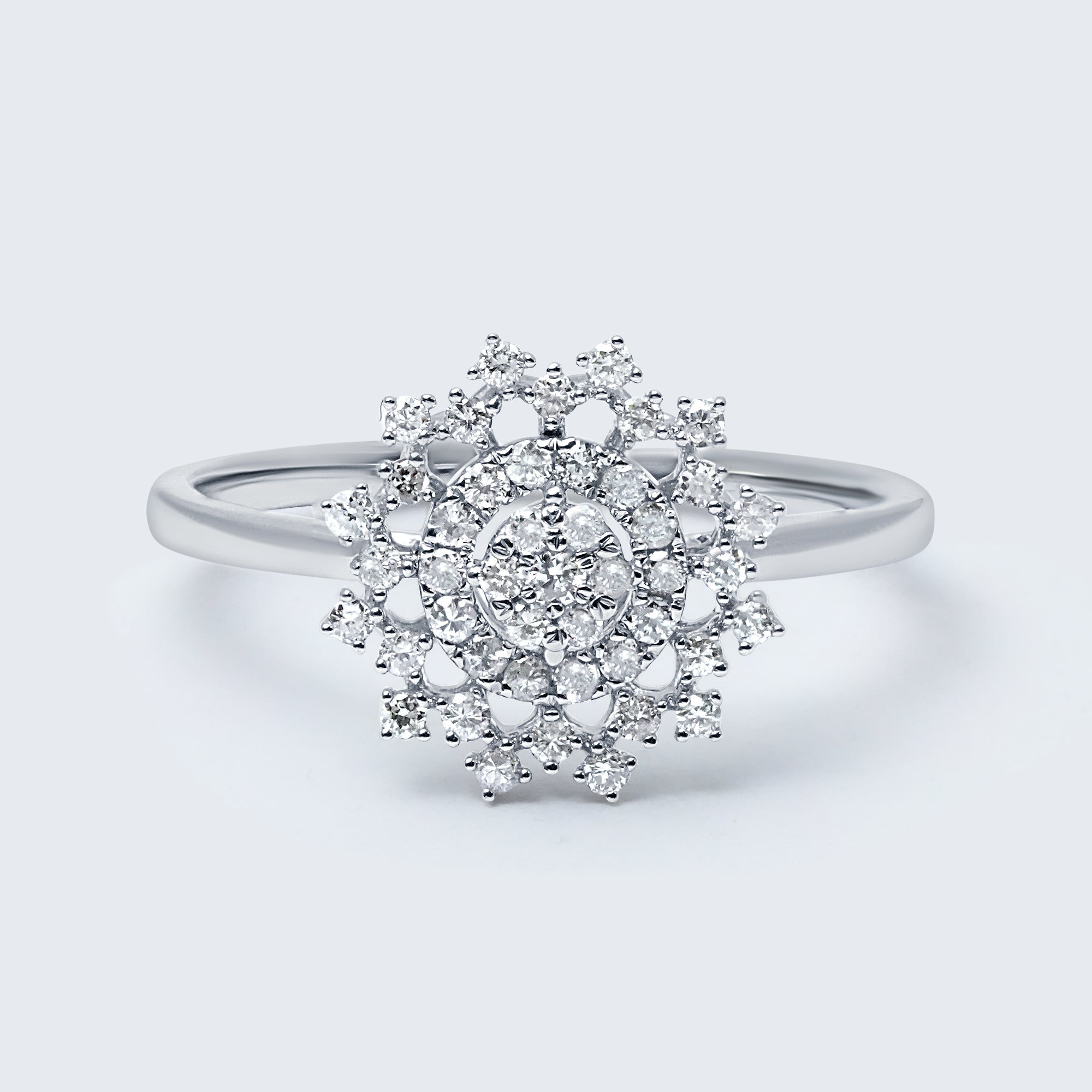 【本物保証】 超美品 フラワー リング 指輪 K18 ダイヤモンド 1.20ｃｔ 11.5号  ノーブランド No brand表記なし日本サイズ