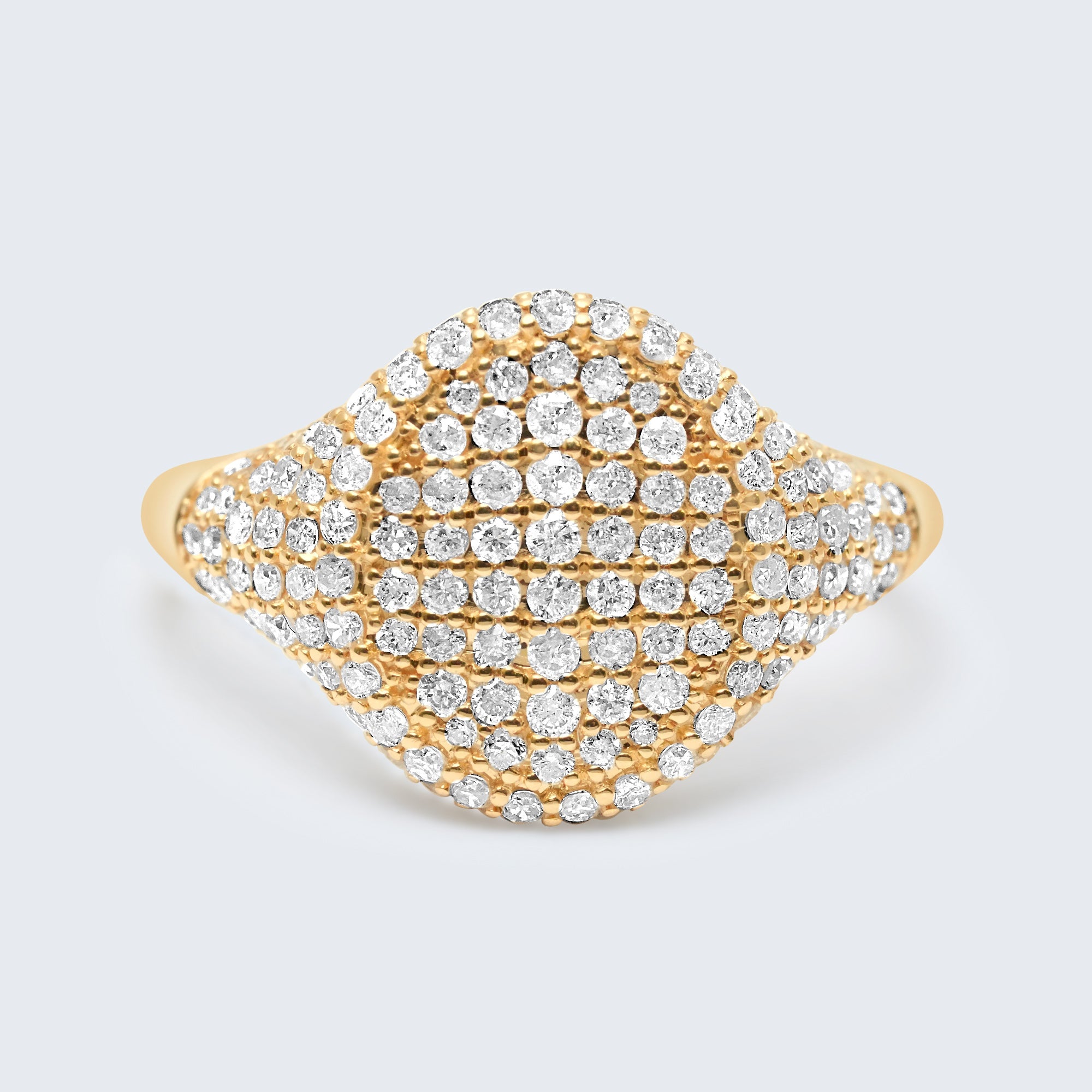 サークルダイヤモンドリング - K18YG、1.0カラット