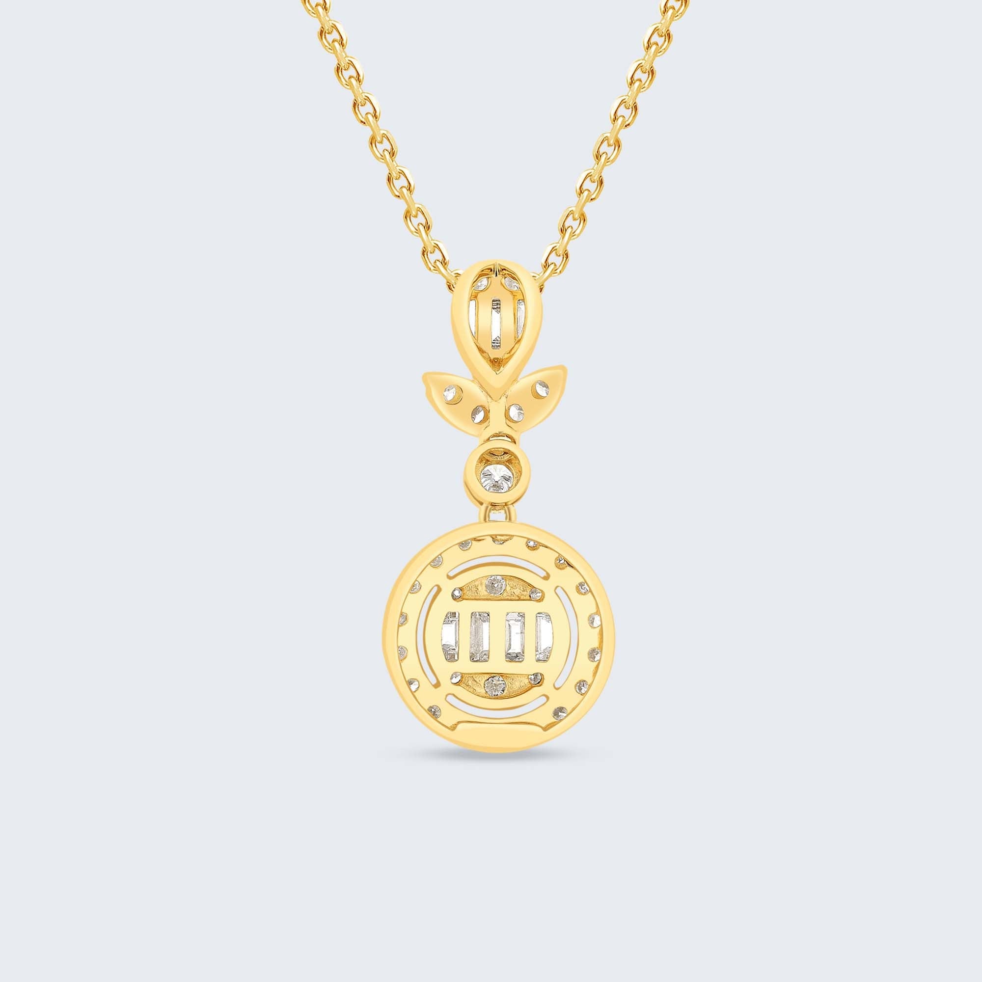 サークル ダイヤモンドペンダントヘッド – K18YG、0.55カラット(チェーンはオプション)