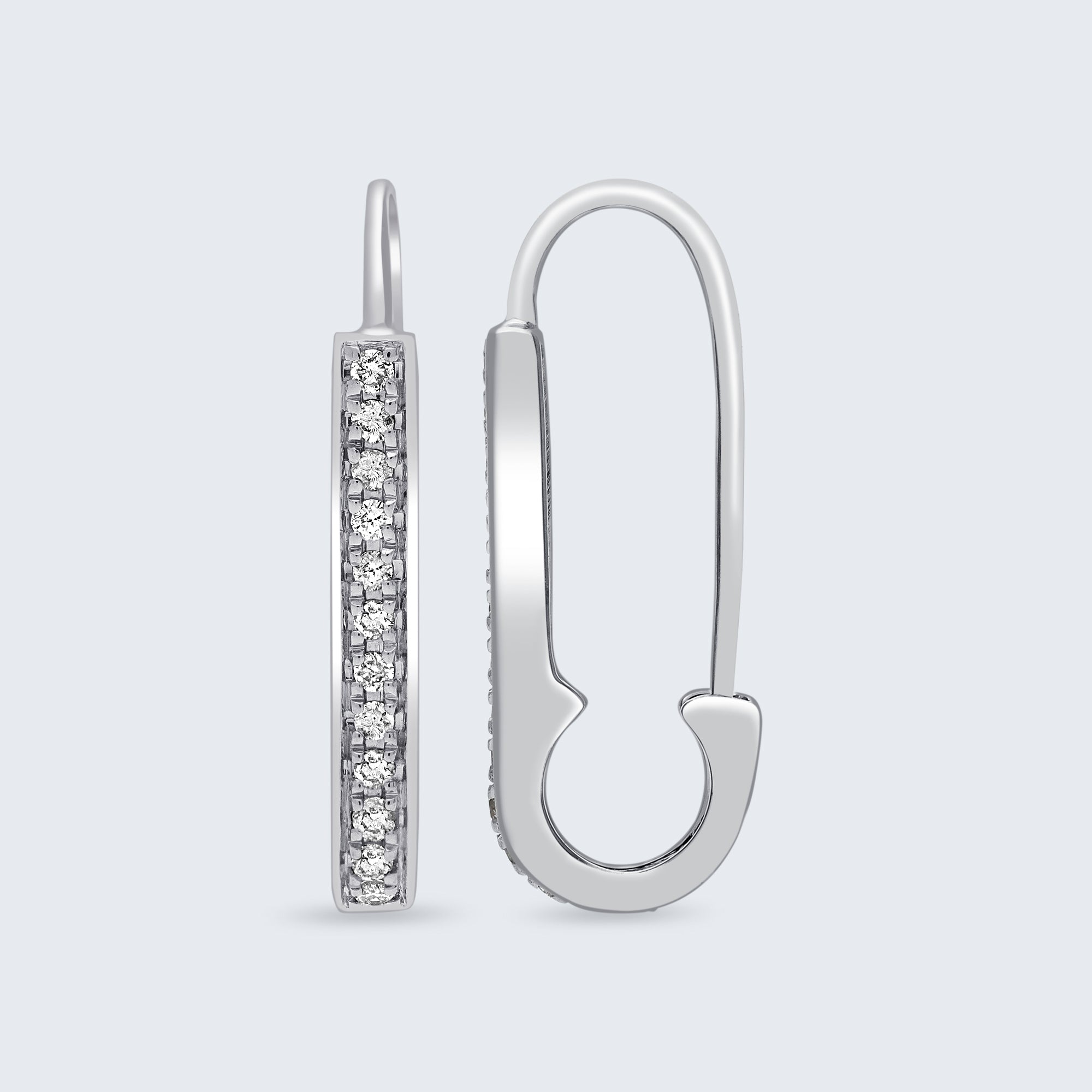 セーフティピン ダイヤモンド イヤリング – 18Kゴールド、0.16カラット