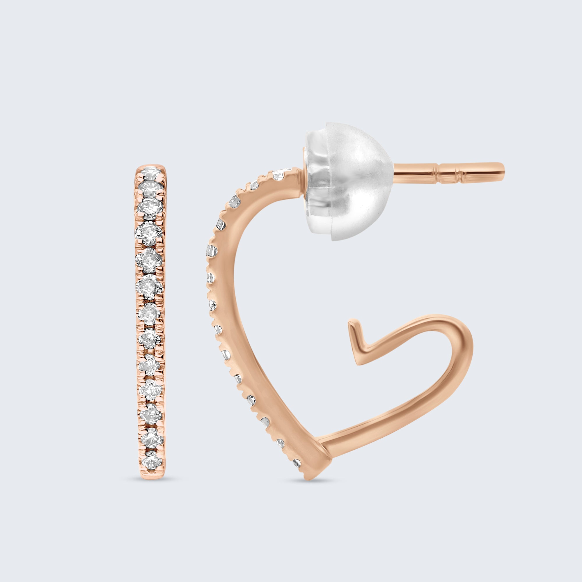 スイートハート ハギーズ ダイヤモンド イヤリング – 18Kゴールド、0.14カラット