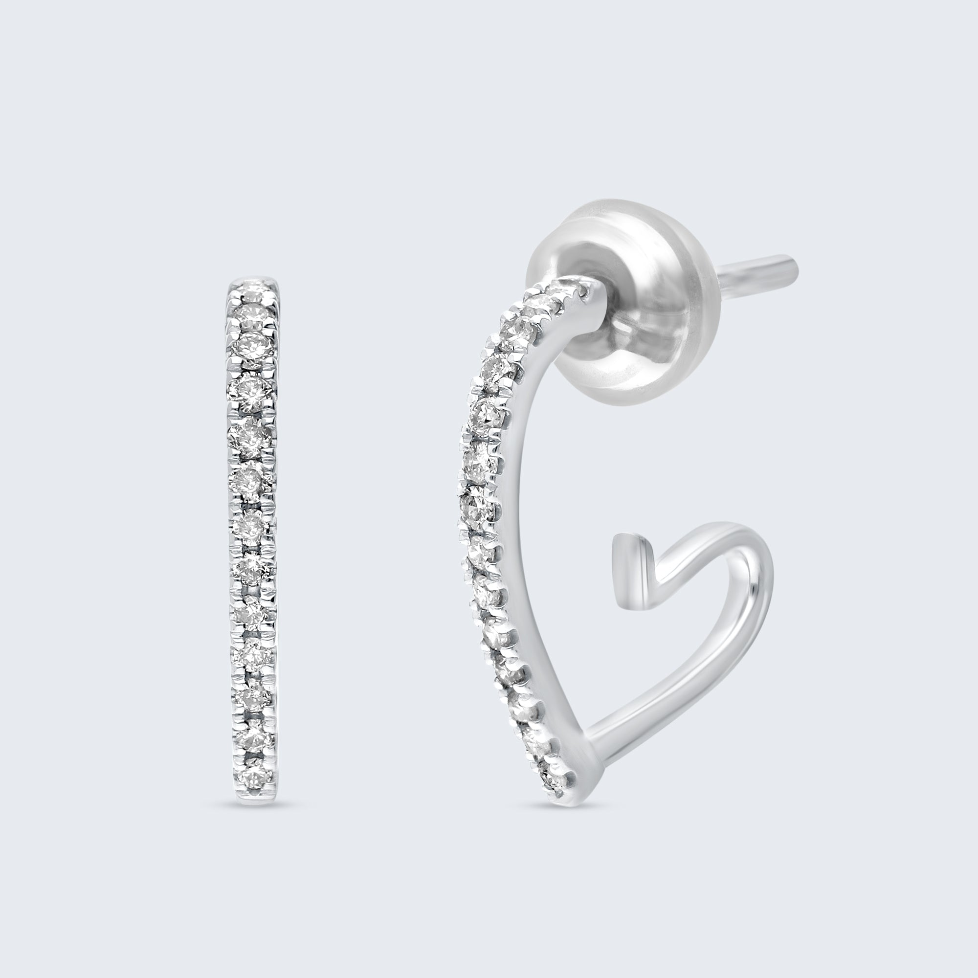 スイートハート ハギーズ ダイヤモンド イヤリング – 18Kゴールド、0.14カラット