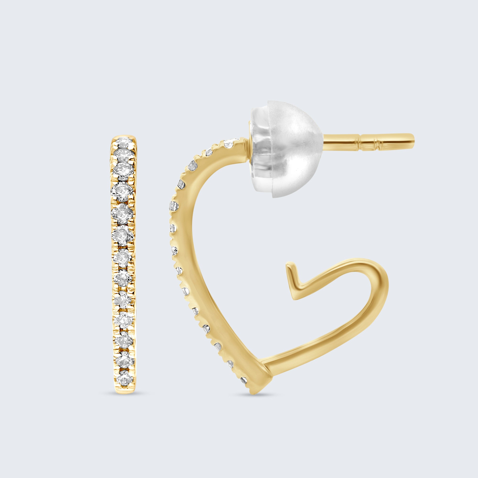 スイートハート ハギーズ ダイヤモンド イヤリング – 18Kゴールド、0.14カラット