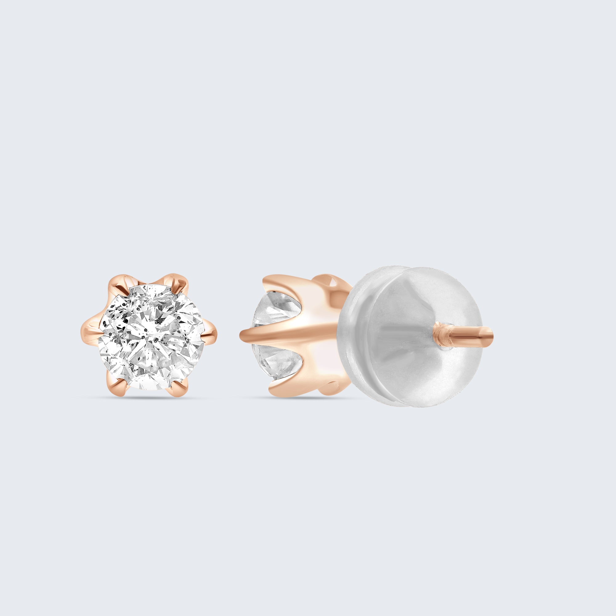 ダイヤモンドスタッドピアス – 18Kゴールド、0.60カラットダイヤモンド