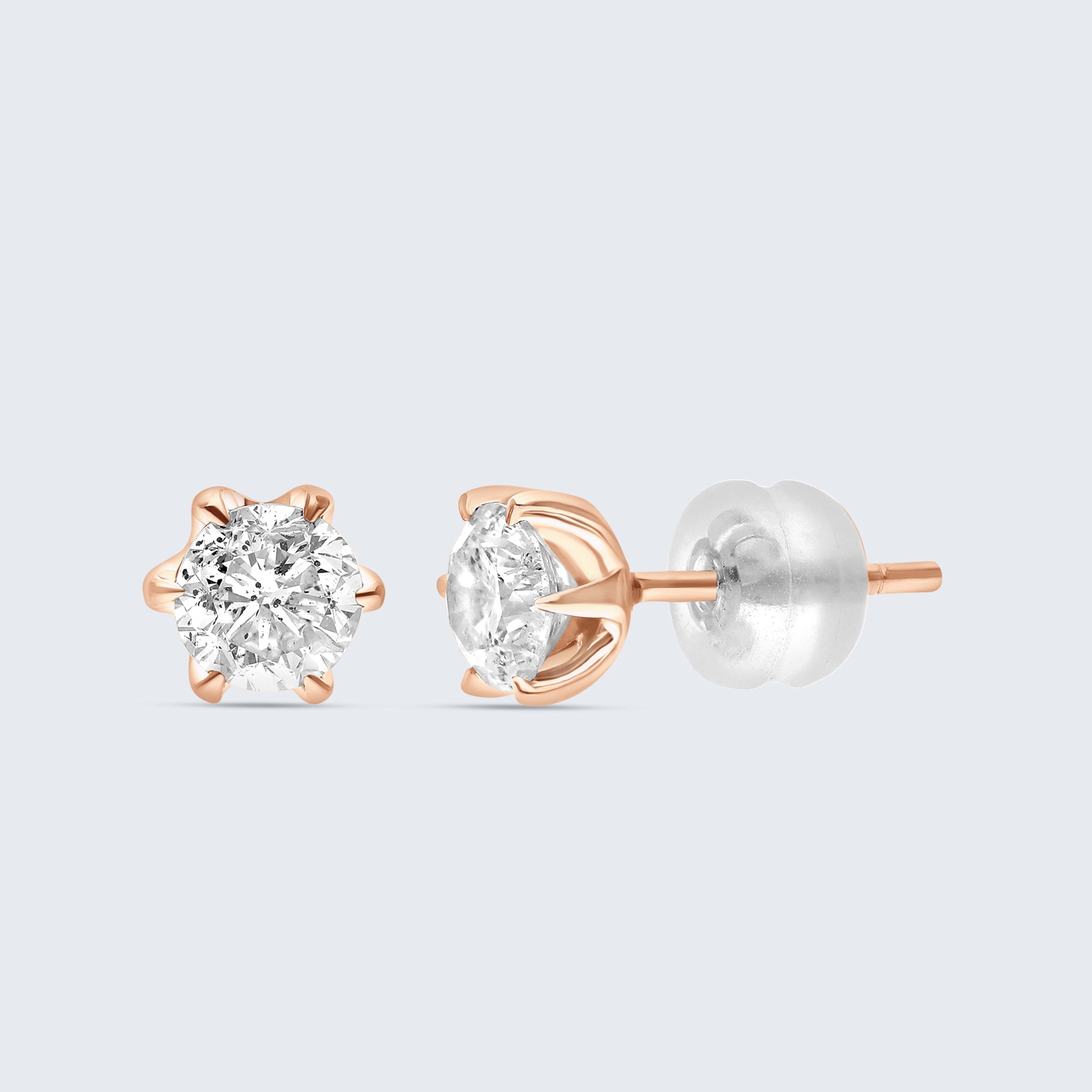 ダイヤモンドスタッドピアス – 18Kゴールド、0.60カラットダイヤモンド