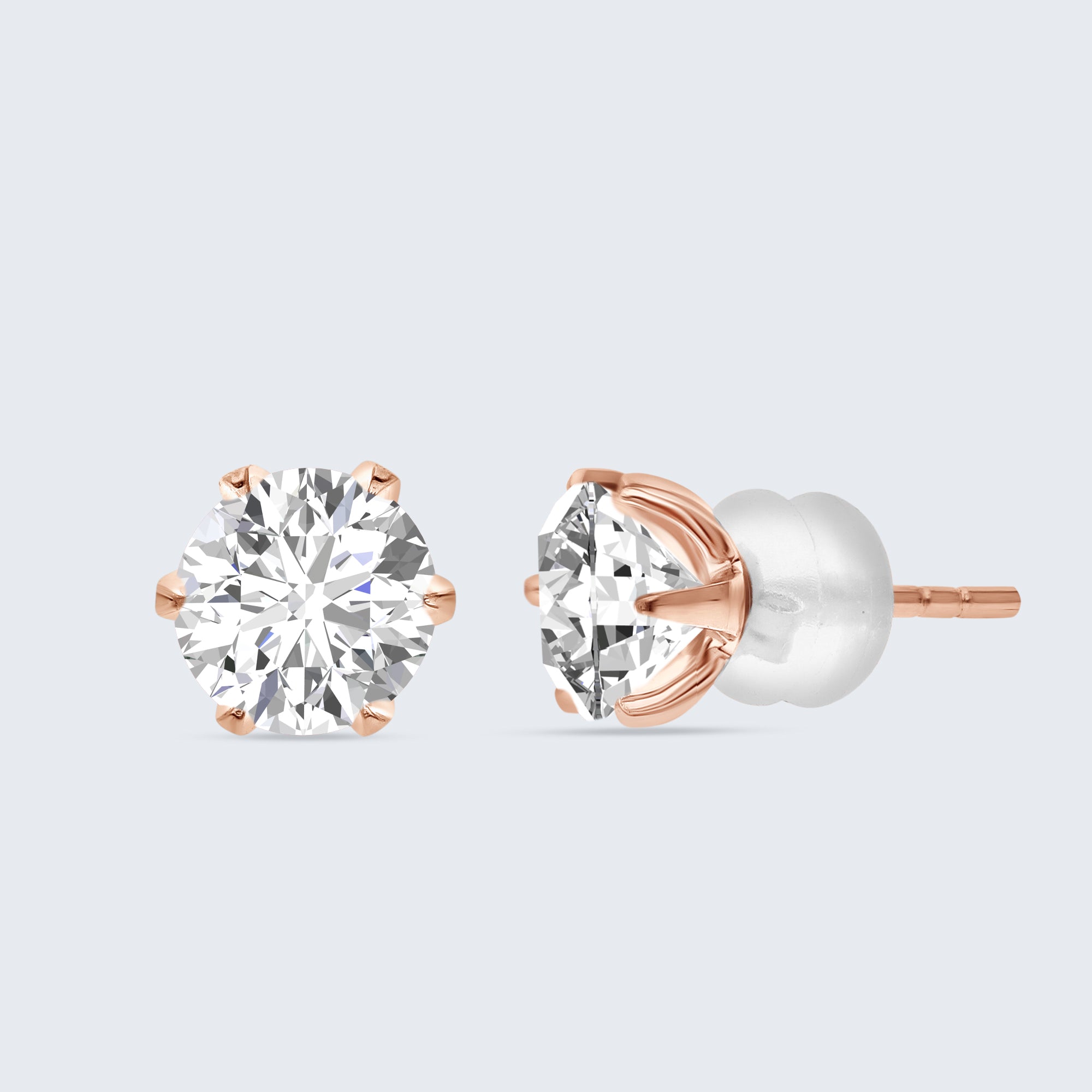 ダイヤモンドスタッドピアス – 18Kゴールド、0.80カラットダイヤモンド