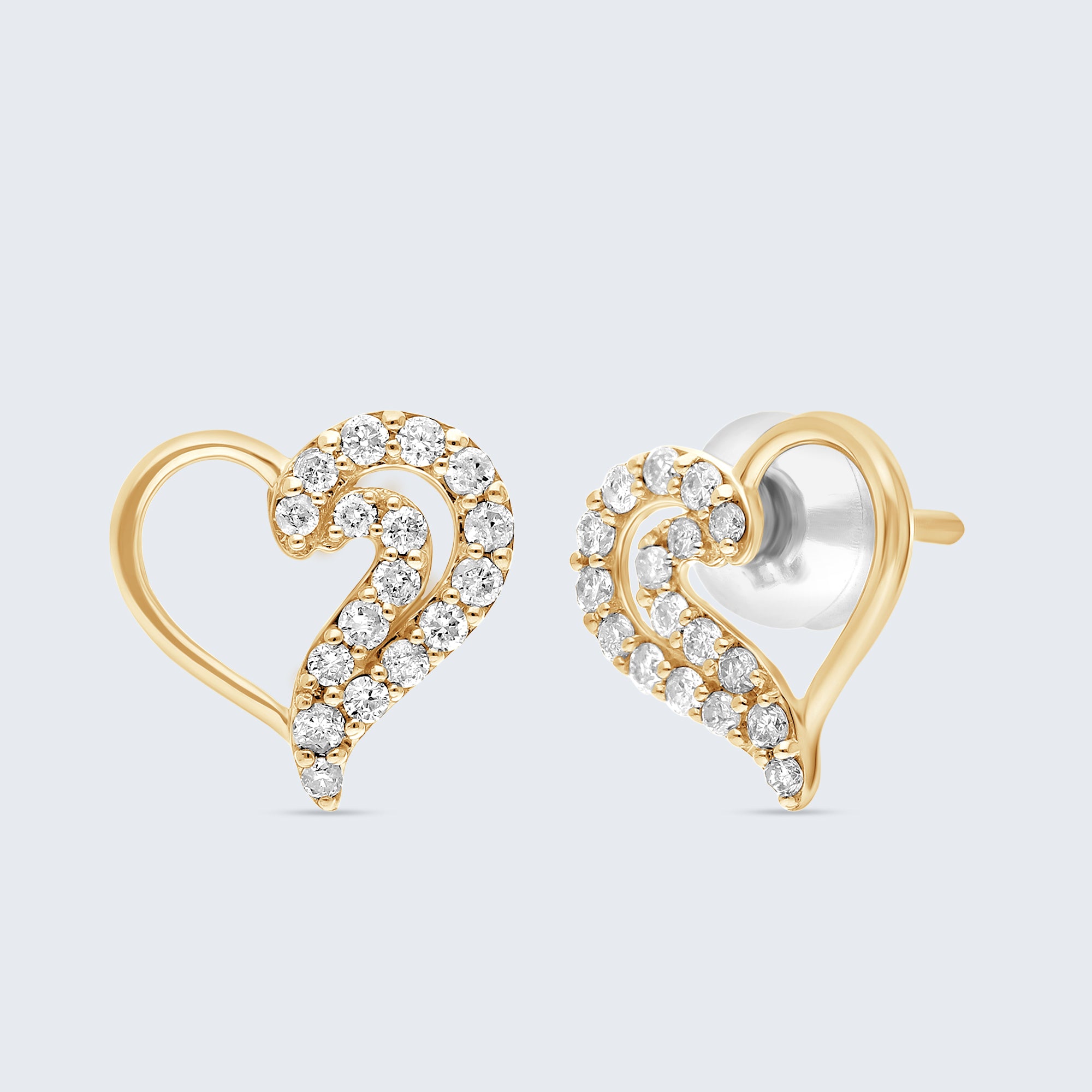 スイートハート ダイヤモンド イヤリング – 18Kゴールド、0.26カラット