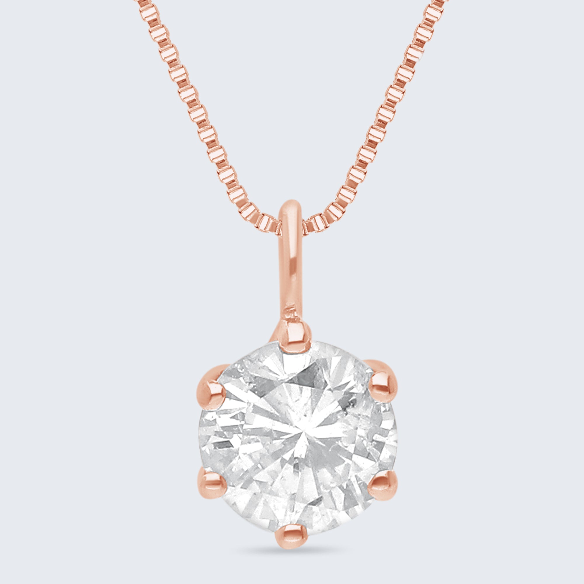 ソリティア・ダイヤモンド・ペンダント – K18ゴールド、0.25ct（チェーンはオプション）