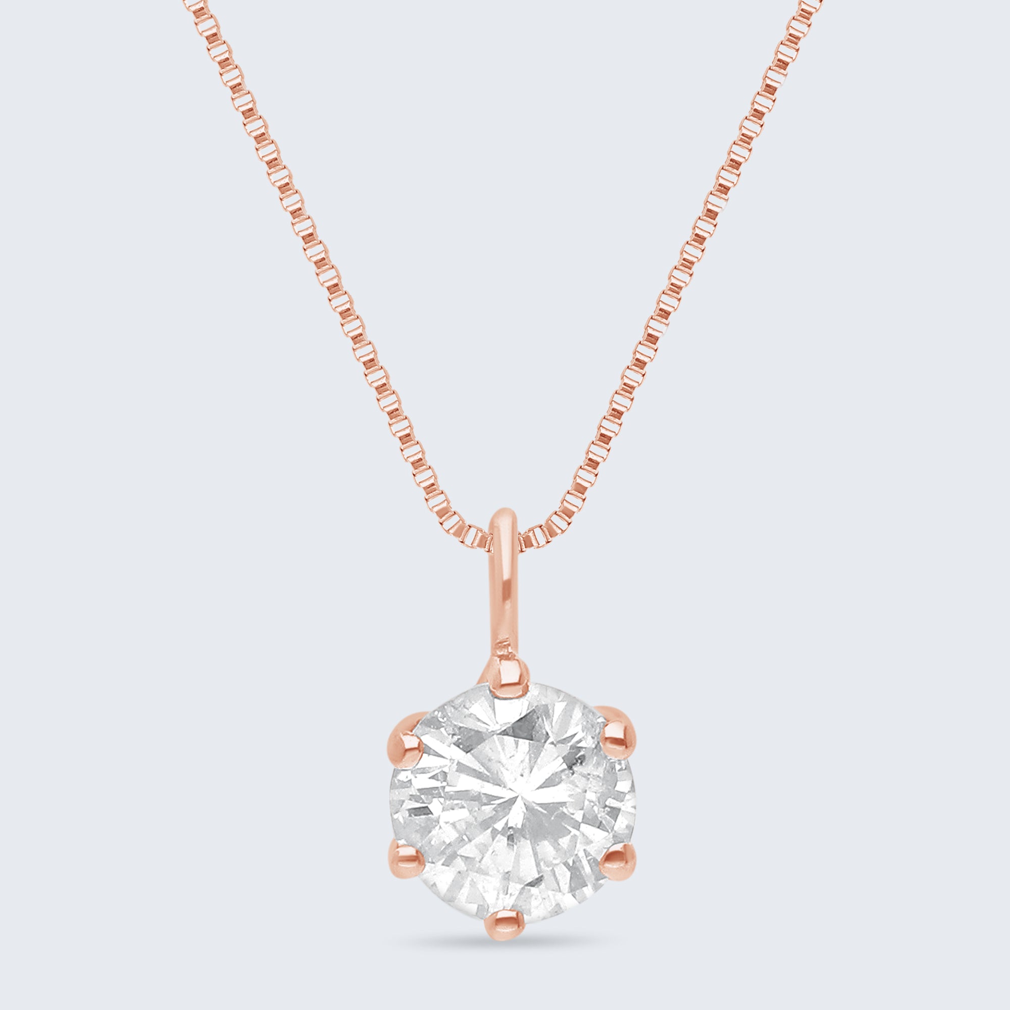 ソリティア・ダイヤモンド・ペンダント – K18ゴールド、0.25ct（チェーンはオプション）