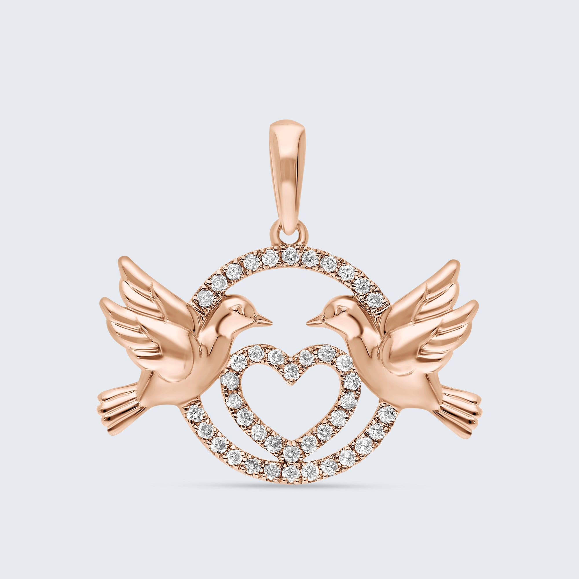 トゥー・ダブズ ダイヤモンドペンダント – 18Kゴールド、0.20カラット