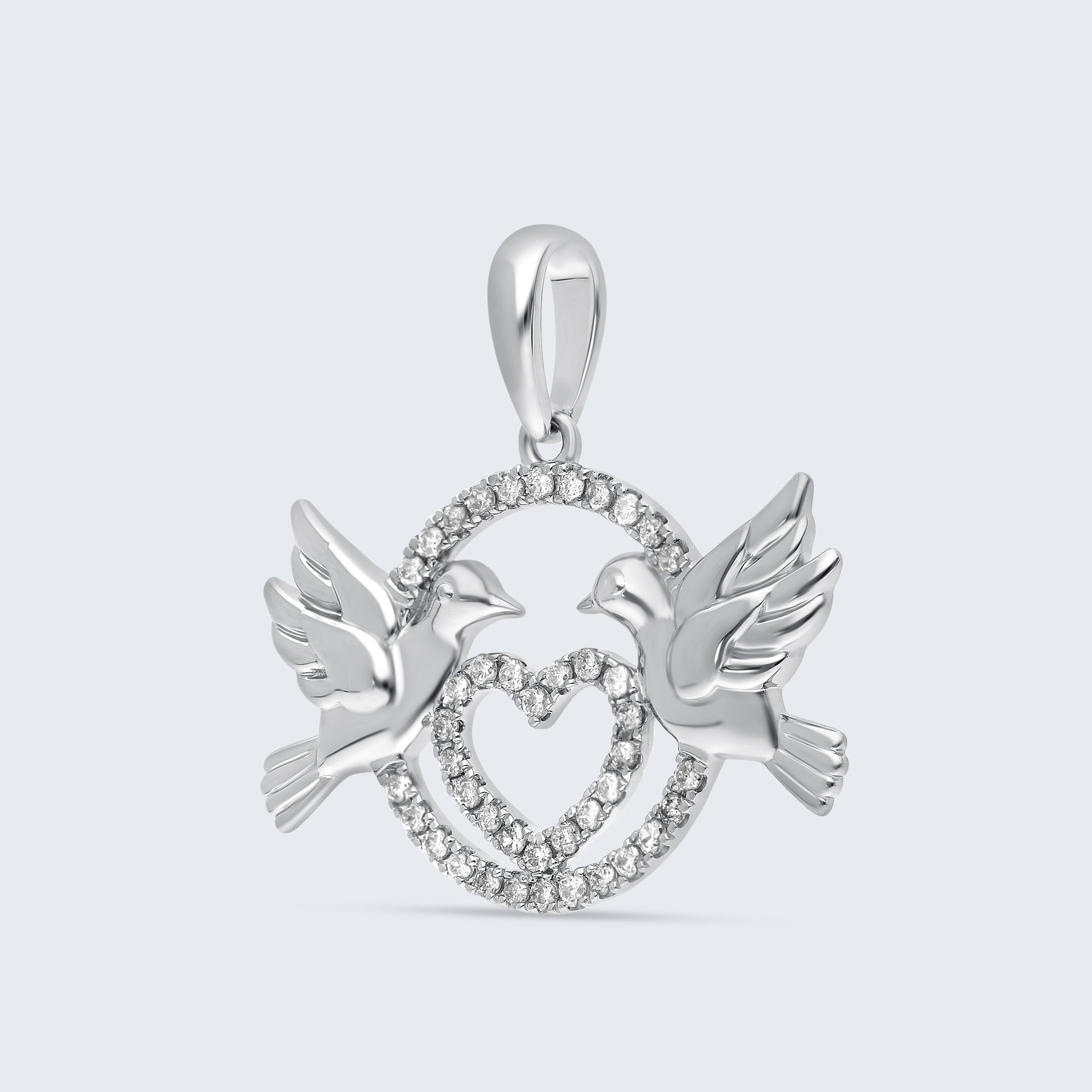 トゥー・ダブズ ダイヤモンドペンダント – 18Kゴールド、0.20カラット