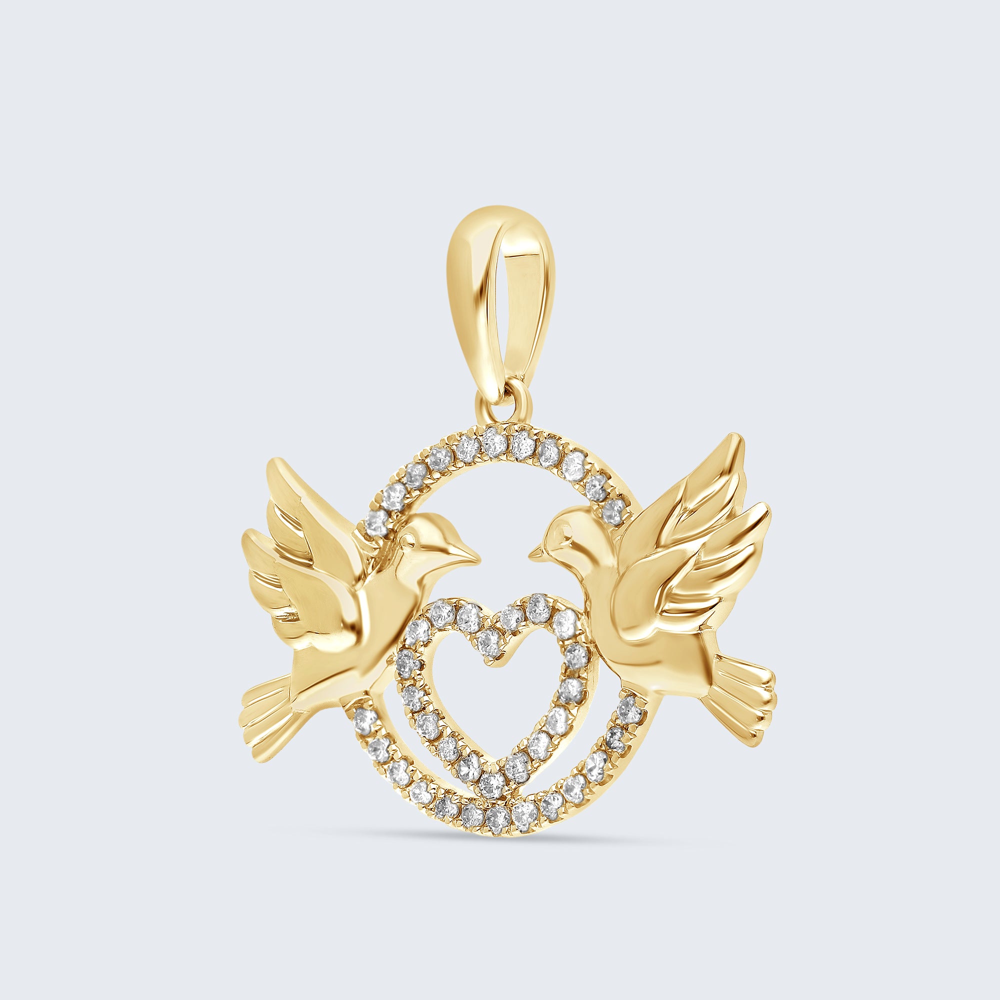 トゥー・ダブズ ダイヤモンドペンダント – 18Kゴールド、0.20カラット