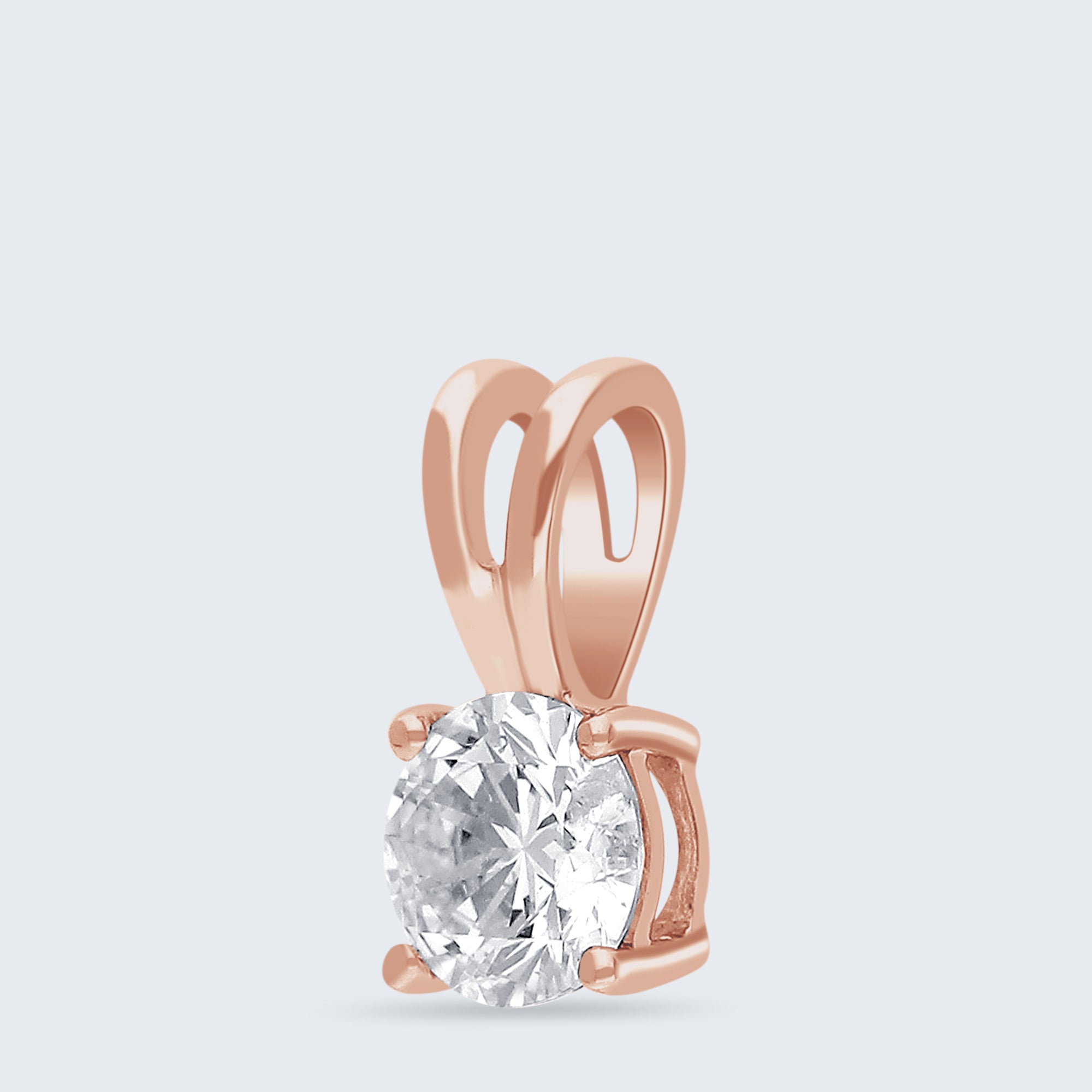 ソリティア・ダイヤモンド・ペンダントトップ – K18ゴールド、0.25ct（チェーンはオプション）