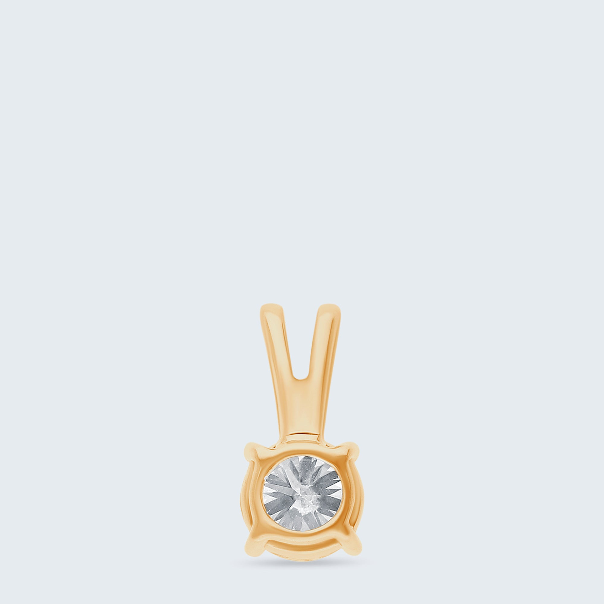 ソリティア・ダイヤモンド・ペンダントトップ – K18ゴールド、0.25ct（チェーンはオプション）