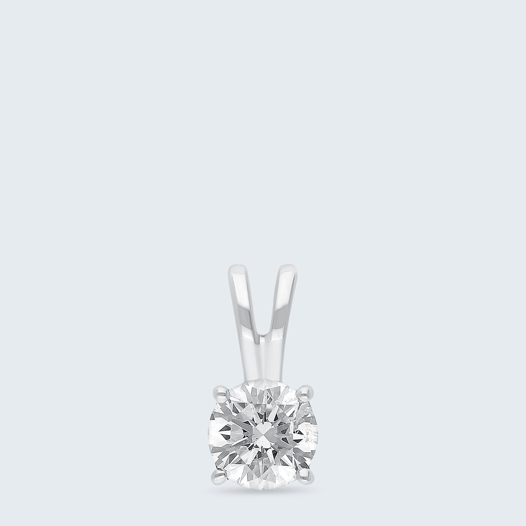 ソリティア・ダイヤモンド・ペンダントトップ – K18ゴールド、0.25ct（チェーンはオプション）