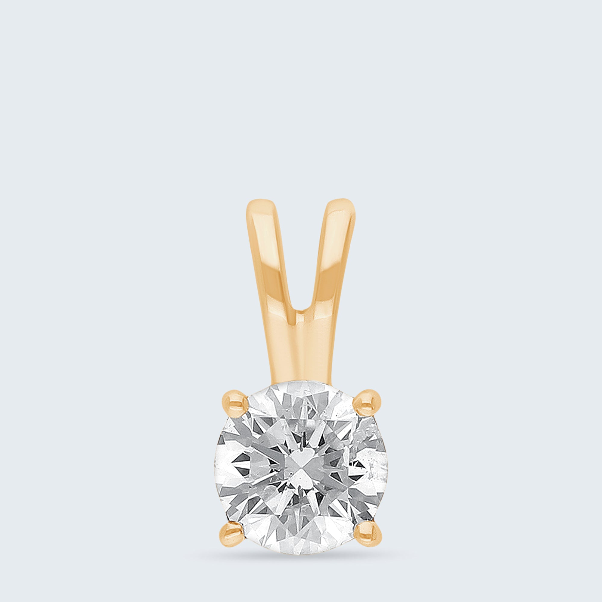 ソリティア・ダイヤモンド・ペンダントトップ – K18ゴールド、0.25ct（チェーンはオプション）