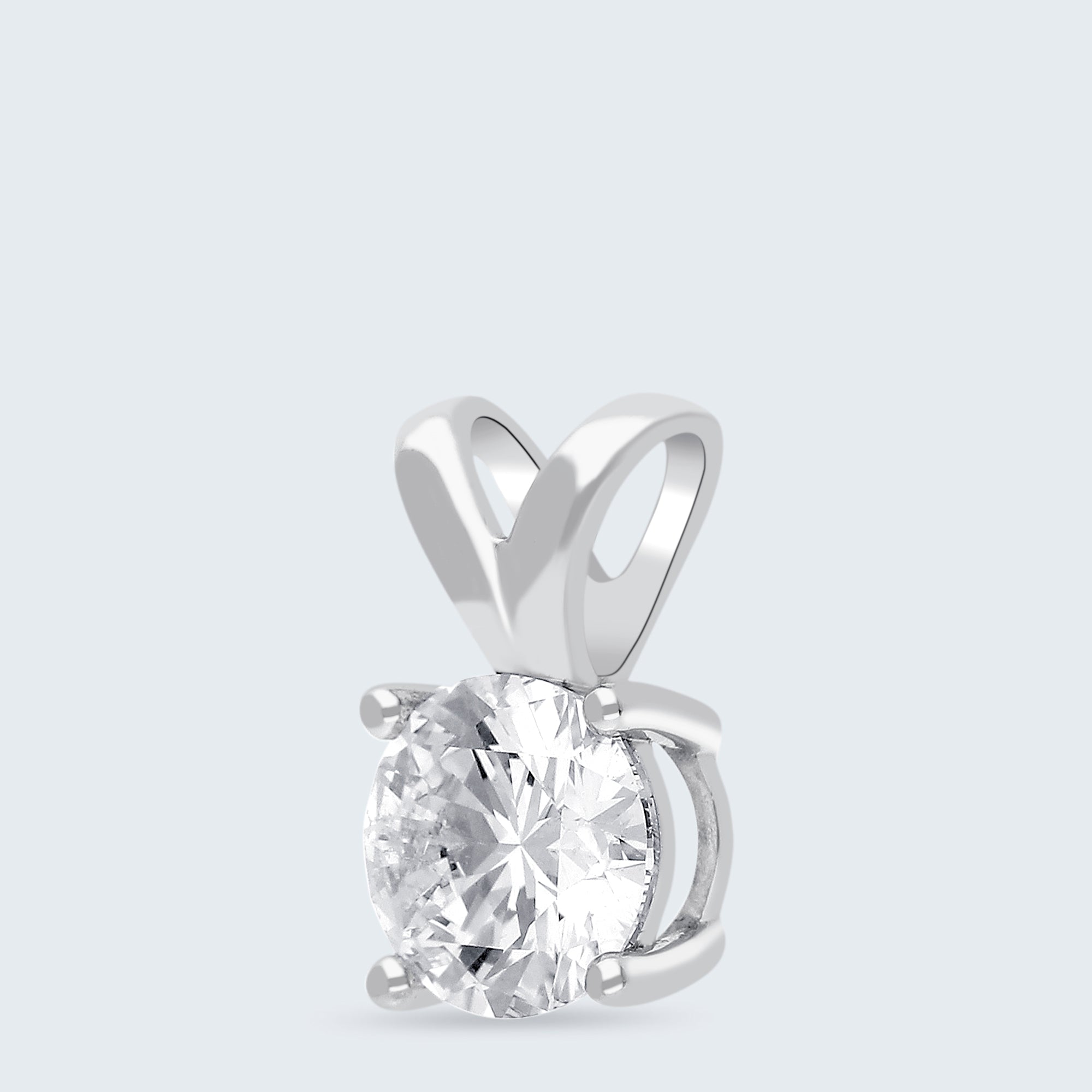 ソリティア・ダイヤモンド・ペンダント – K18ゴールド、0.75ct（チェーンはオプション）