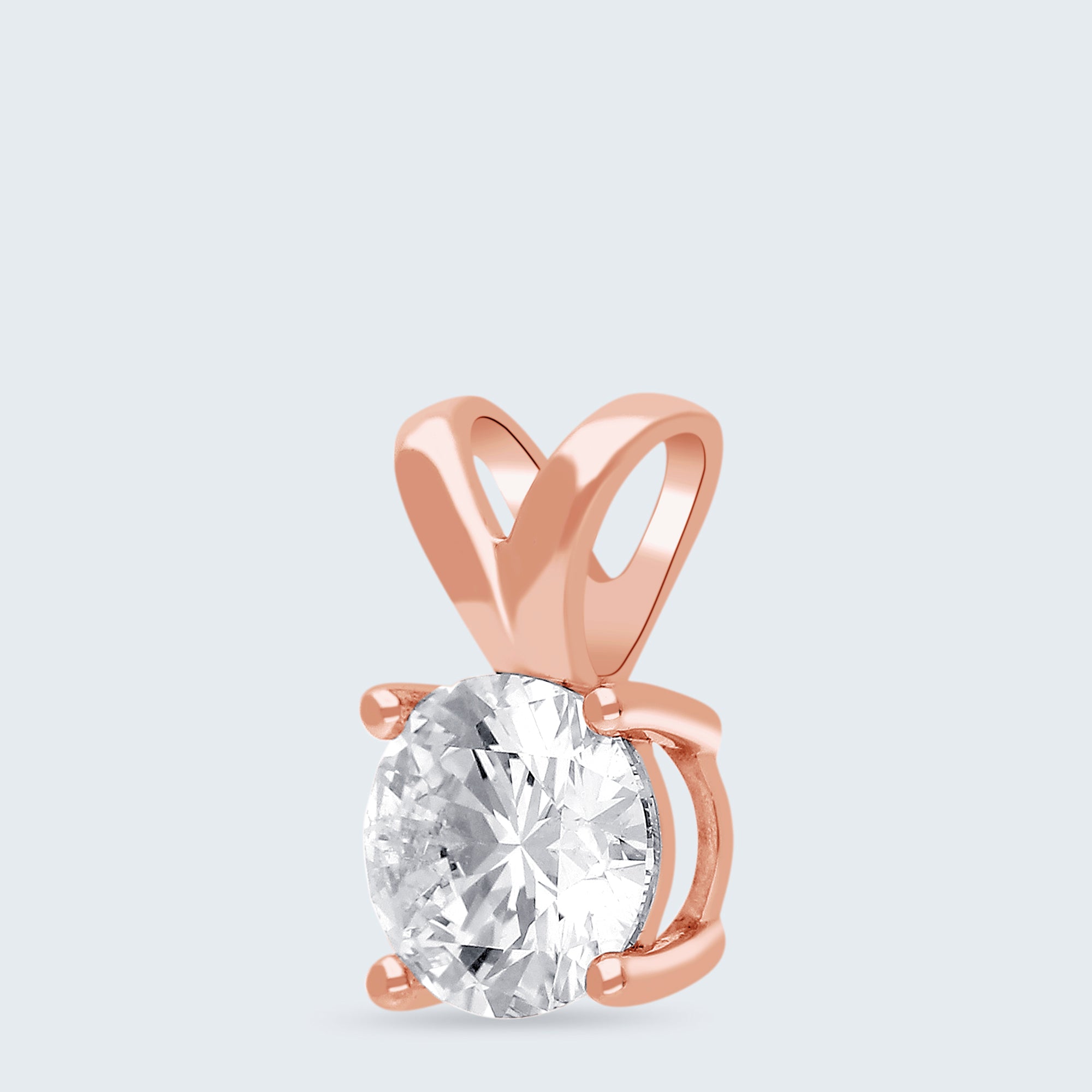 ソリティア・ダイヤモンド・ペンダント – K18ゴールド、0.75ct（チェーンはオプション）