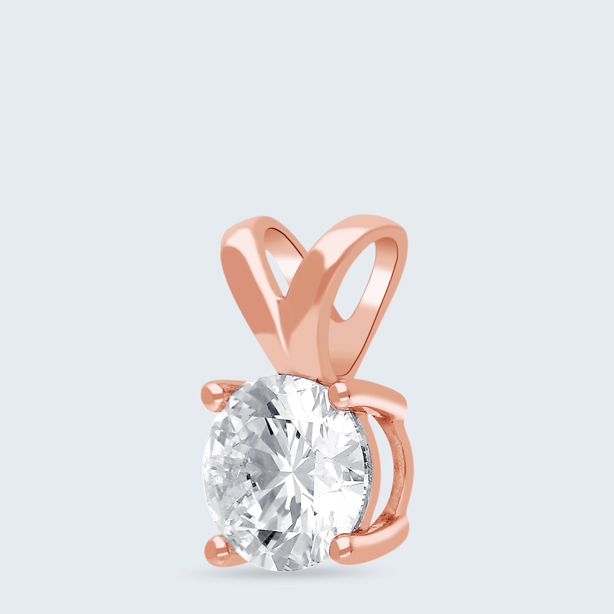 ソリティア・ダイヤモンド・ペンダント – K18ゴールド、0.75ct（チェーンはオプション）