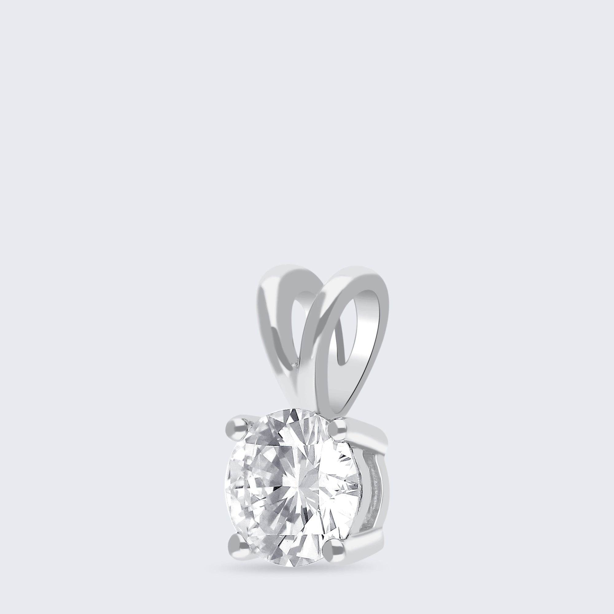 ソリティア・ダイヤモンド・ペンダント – K18ゴールド、0.50ct（チェーンはオプション）
