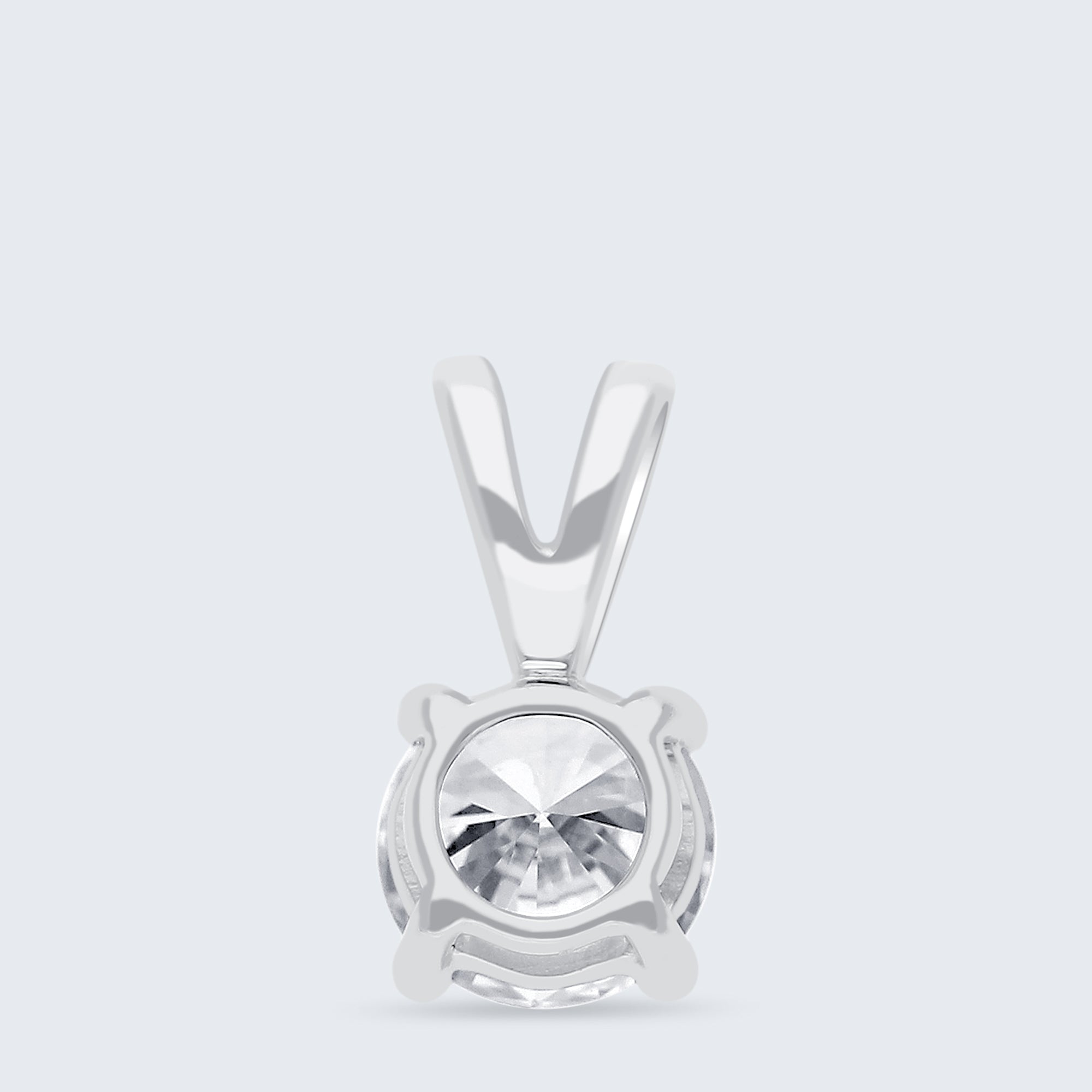 ソリティア・ダイヤモンド・ペンダント – K18ゴールド、0.50ct（チェーンはオプション）