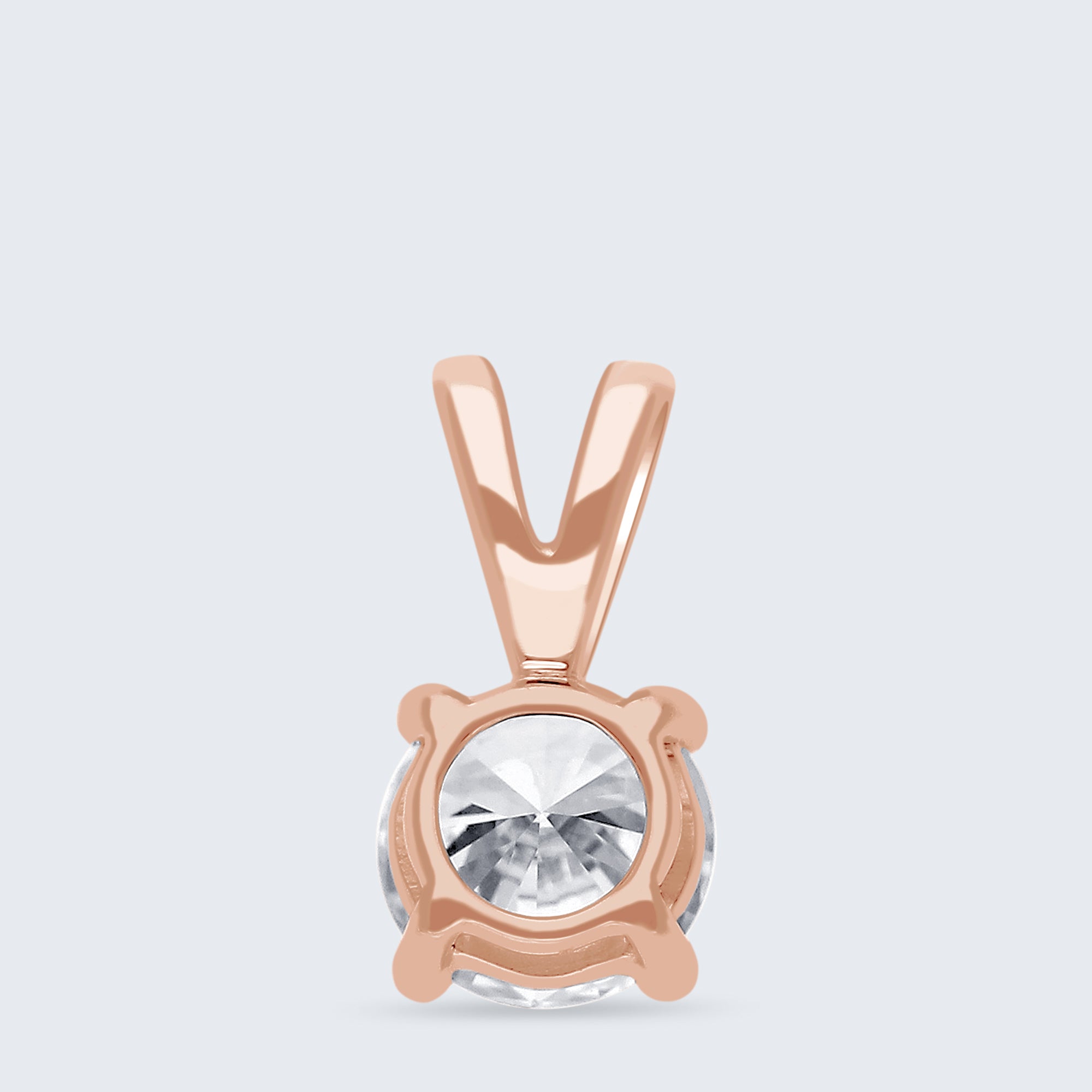 ソリティア・ダイヤモンド・ペンダント – K18ゴールド、0.50ct（チェーンはオプション）