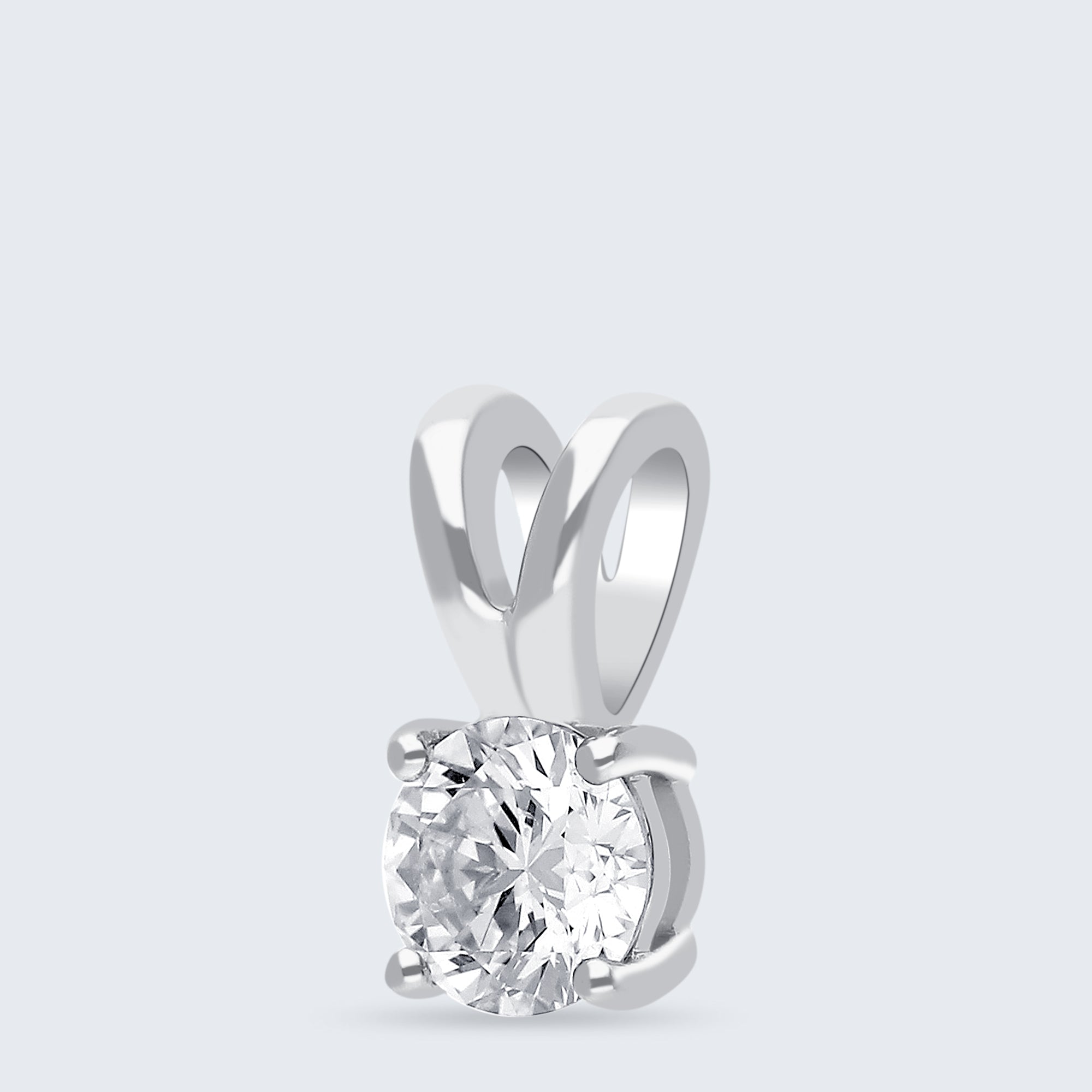 ソリティア・ダイヤモンド・ペンダント – K18ゴールド、0.30ct（チェーンはオプション）