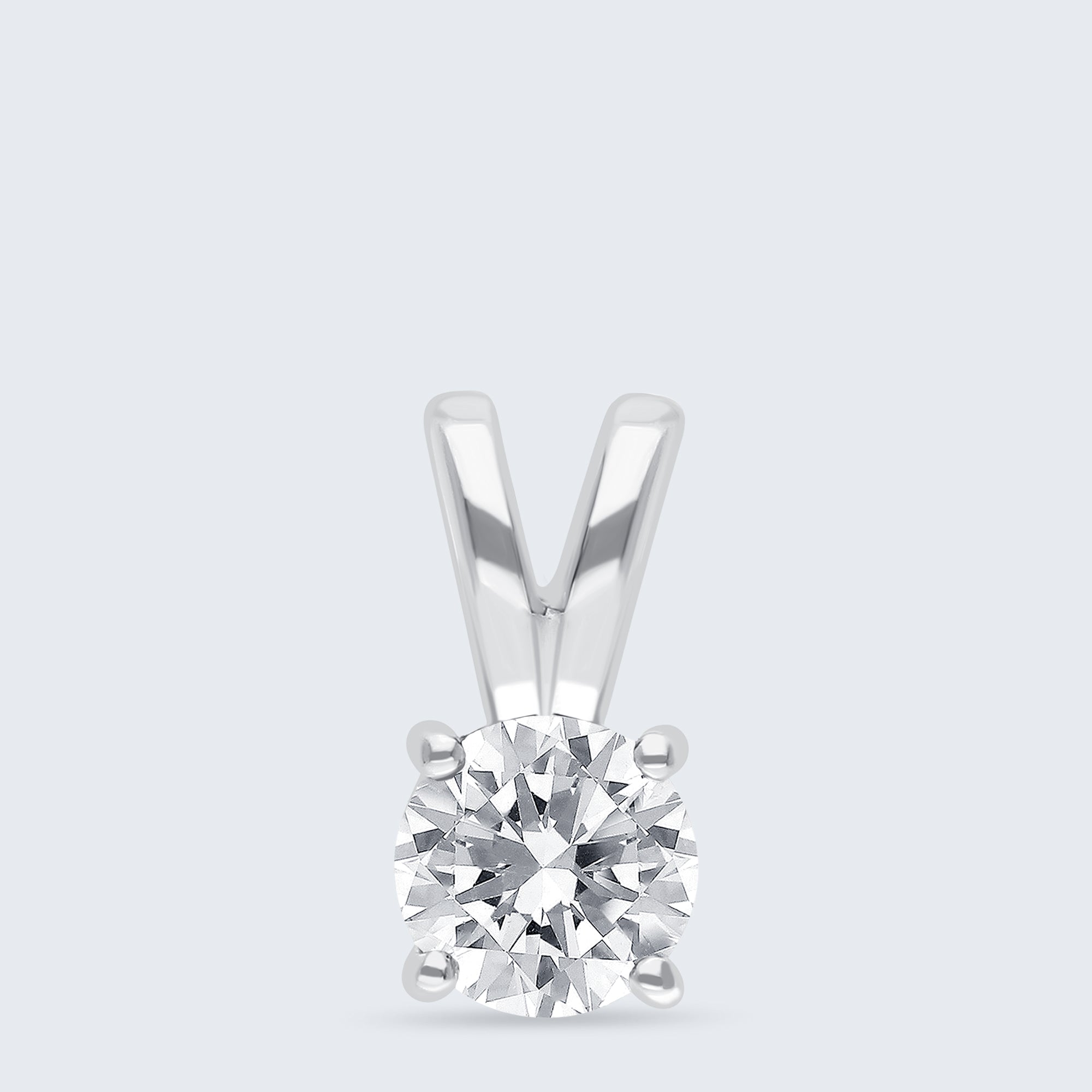 ソリティア・ダイヤモンド・ペンダント – K18ゴールド、0.30ct（チェーンはオプション）