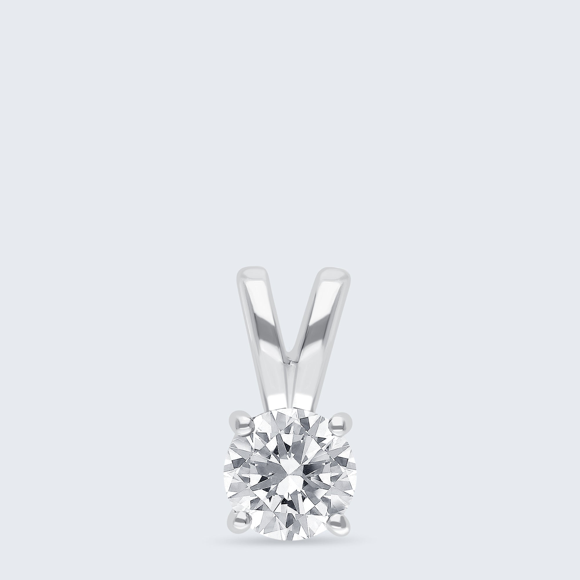 ソリティア・ダイヤモンド・ペンダント – K18ゴールド、0.30ct（チェーンはオプション）