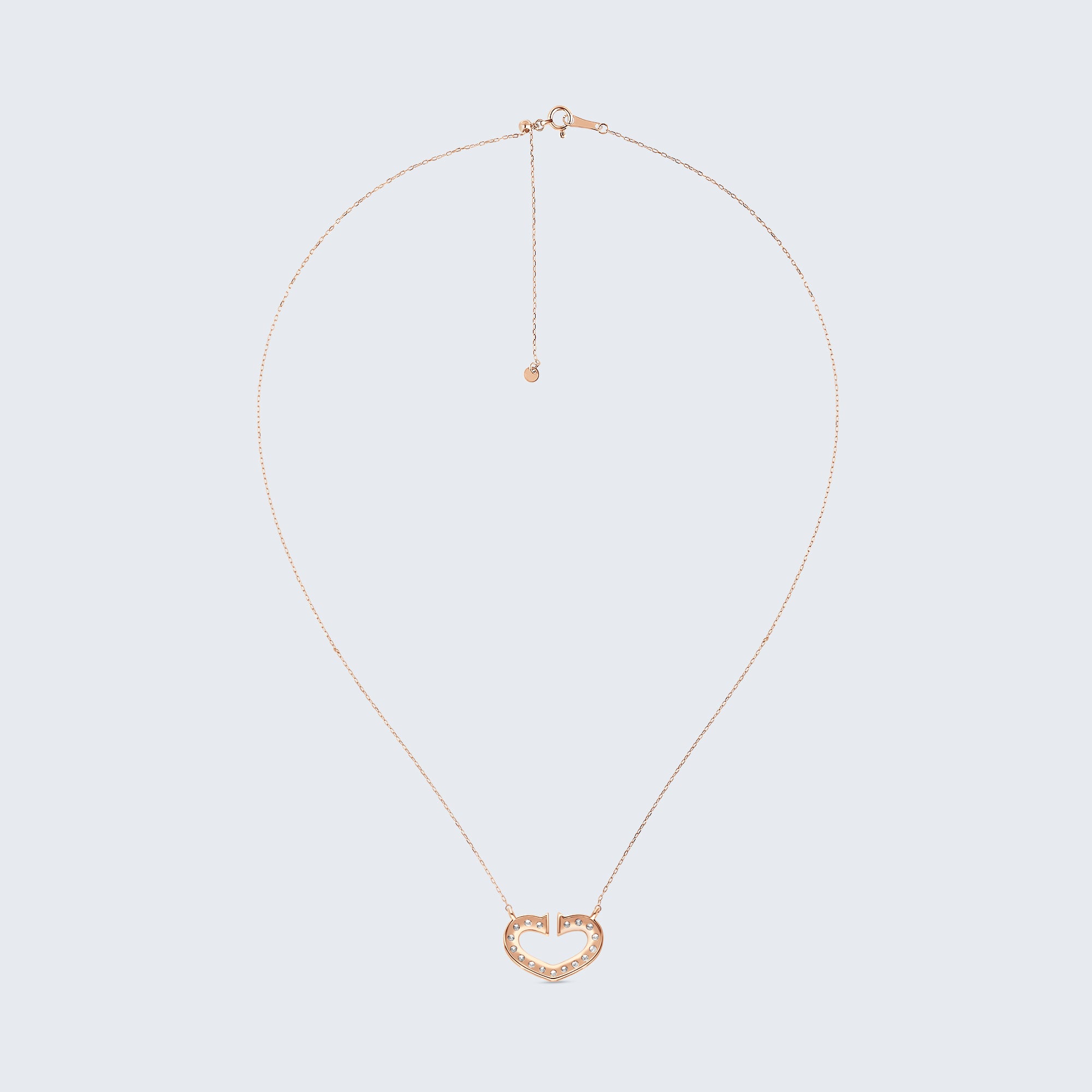 チャンキーオープンハート ダイヤモンドペンダント – 18Kゴールド、0.50カラット