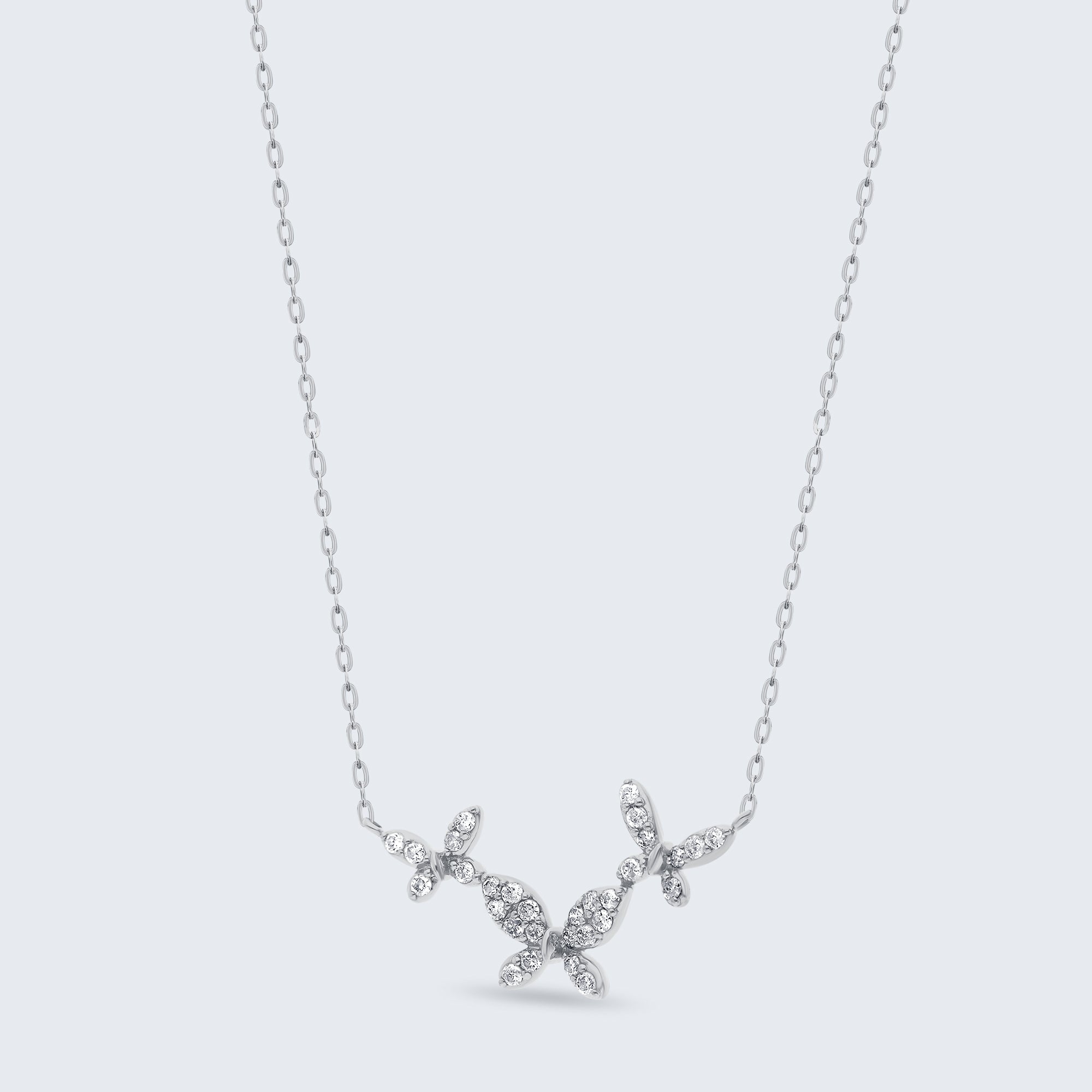 バタフライ・ダイヤモンド・ペンダント（K18ゴールド、0.35ct）
