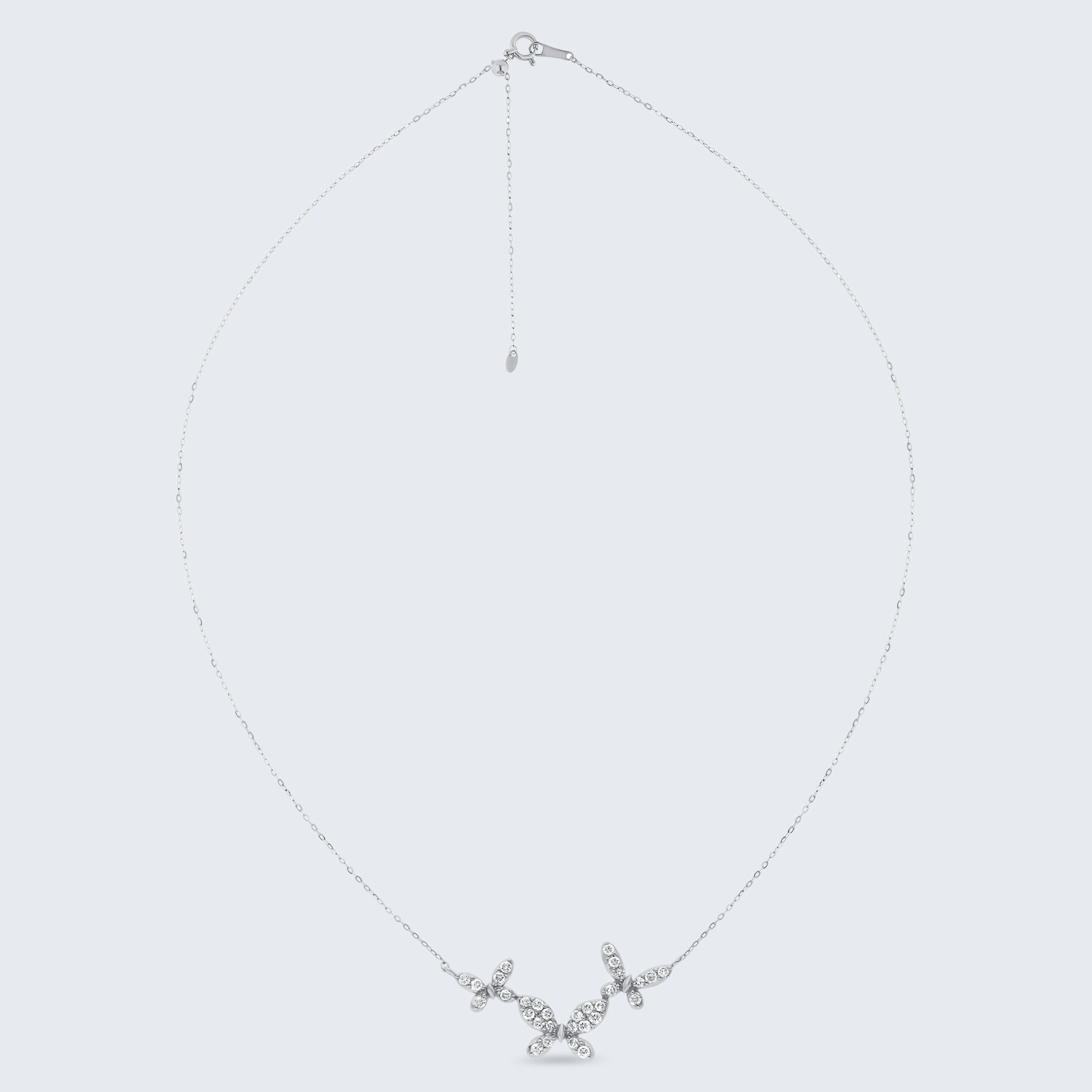バタフライ・ダイヤモンド・ペンダント（K18ゴールド、0.35ct）