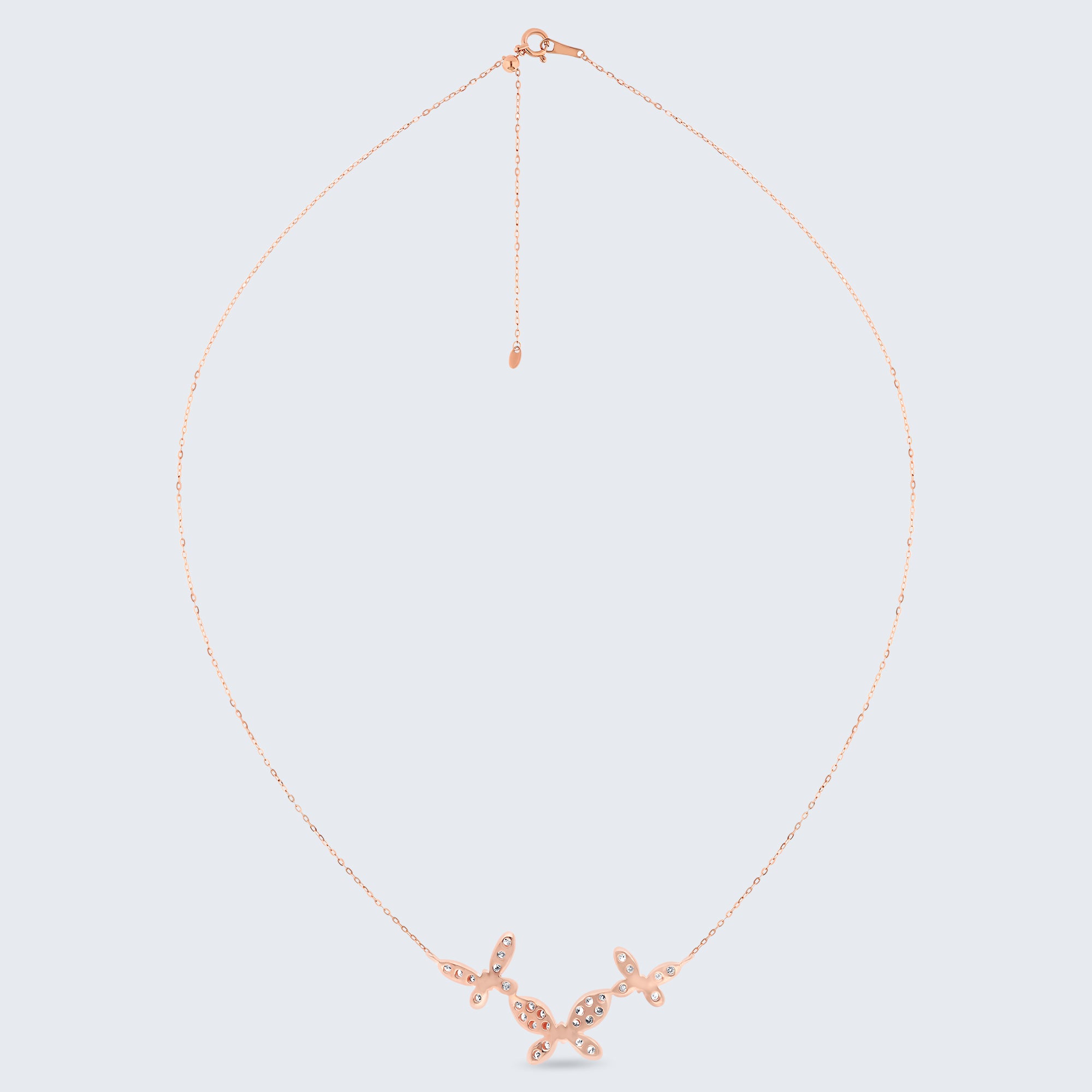 バタフライ・ダイヤモンド・ペンダント（K18ゴールド、0.35ct）