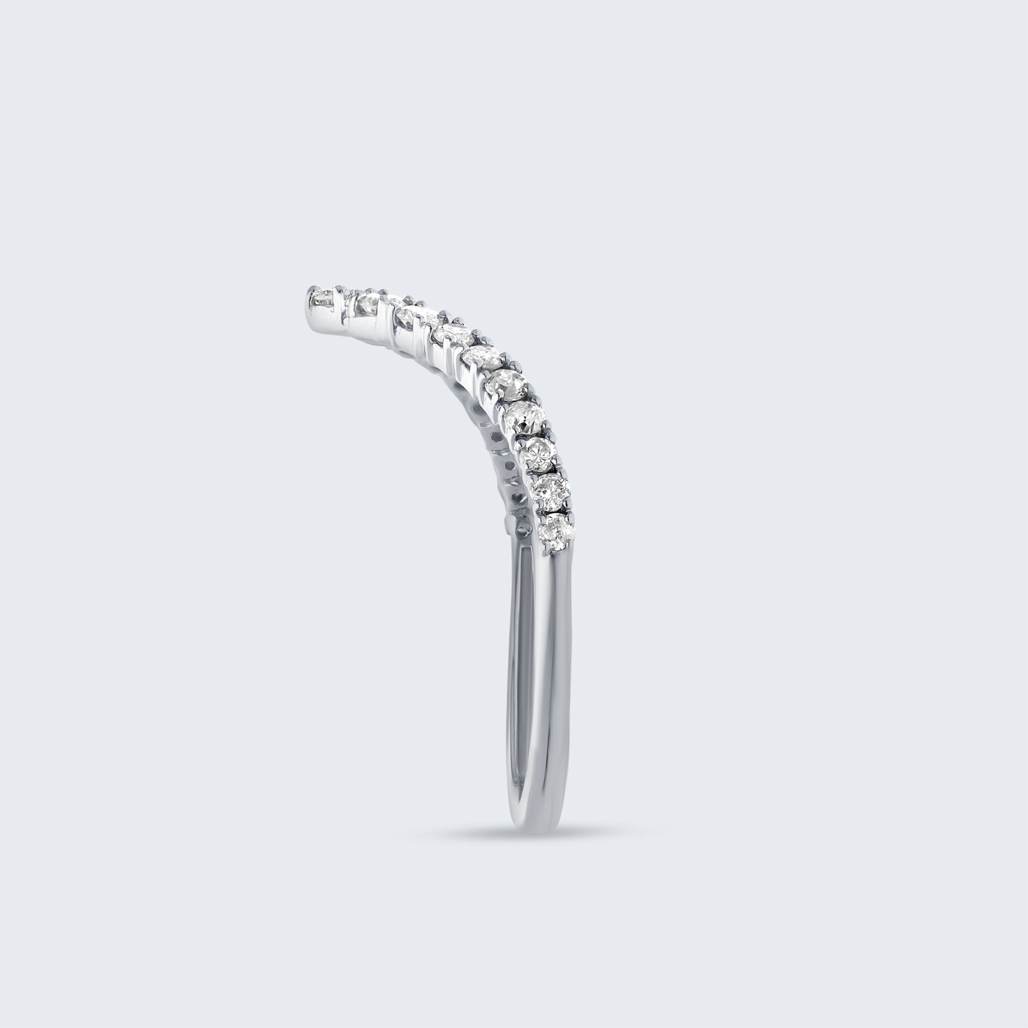 シェブロン・ダイヤモンド・リング - K18ゴールド、0.32ct