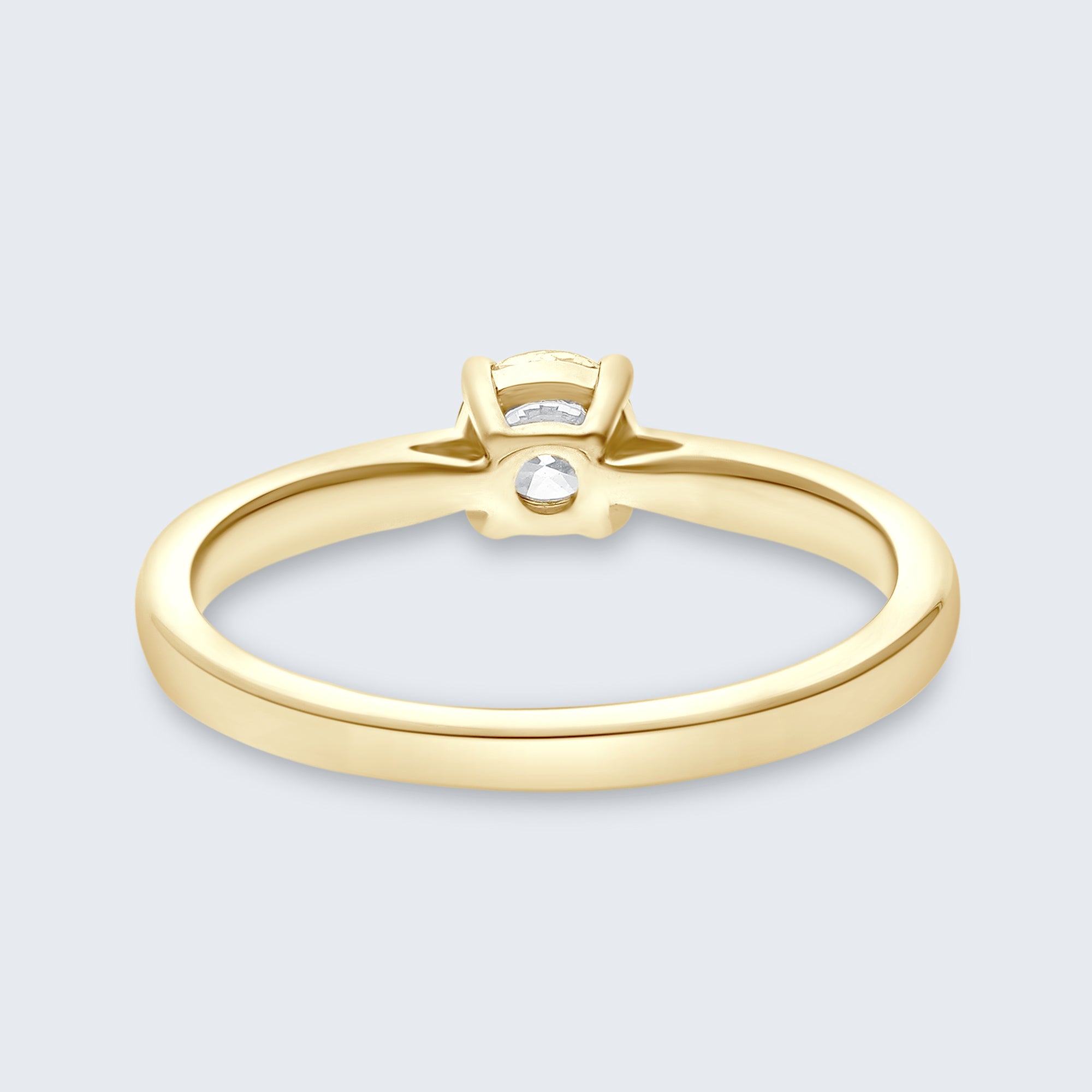 クラシック ソリティア ダイヤモンド リング – 18Kゴールド、0.30カラット