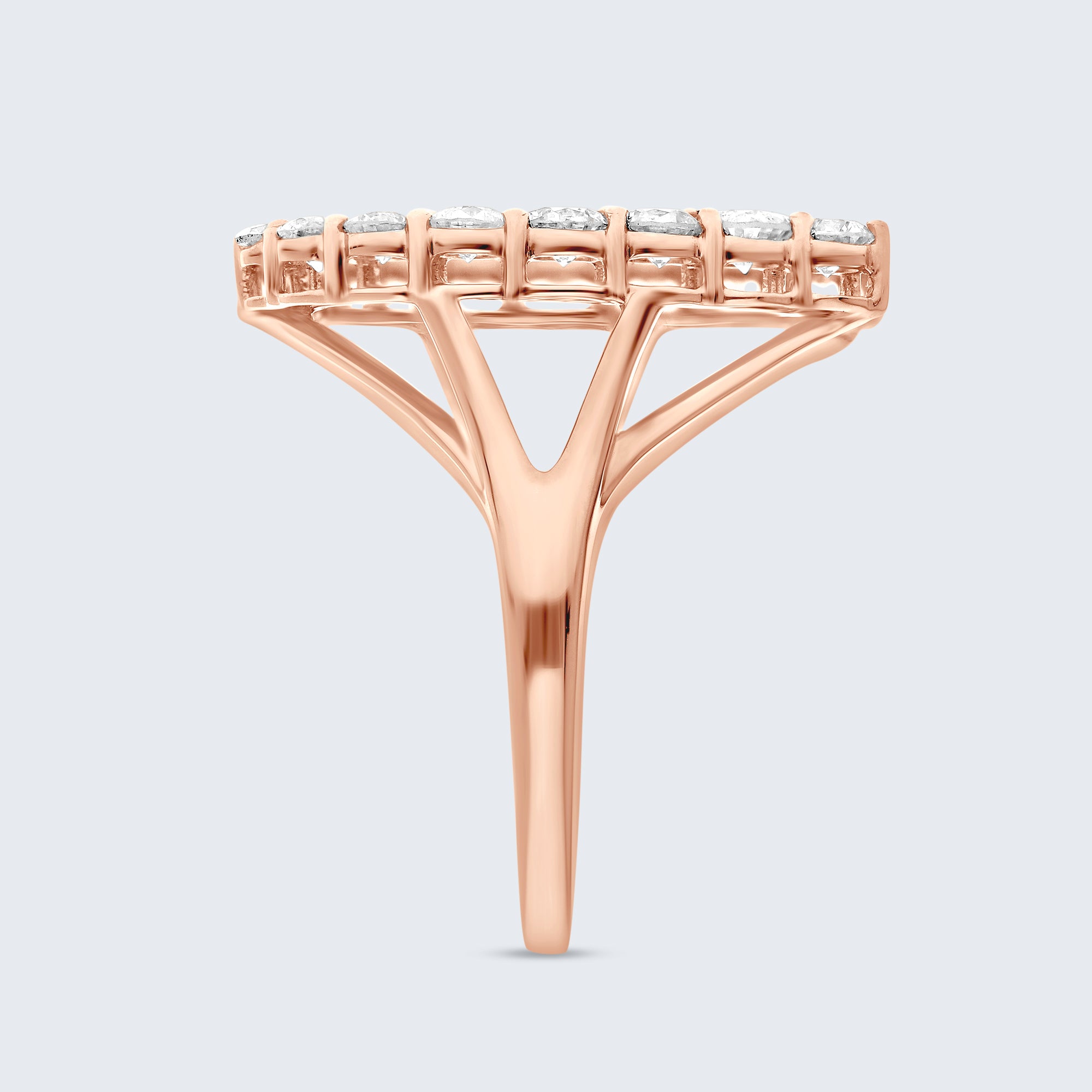 ホースシュー ダイヤモンド リング – 18Kゴールド、1.0カラット