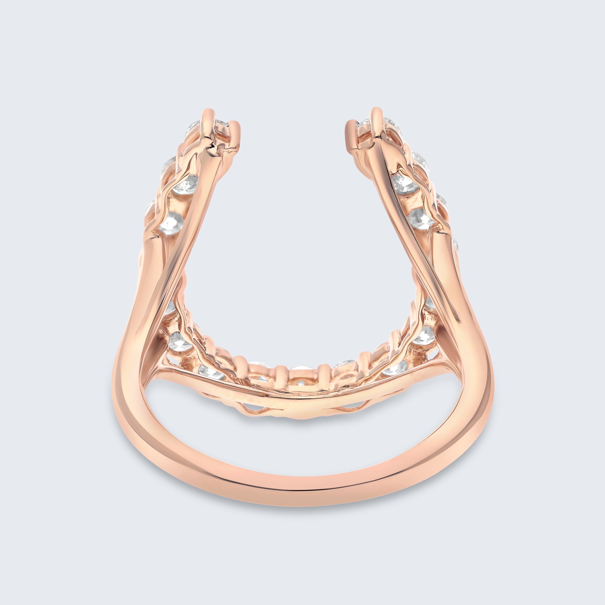 ホースシュー ダイヤモンド リング – 18Kゴールド、1.0カラット