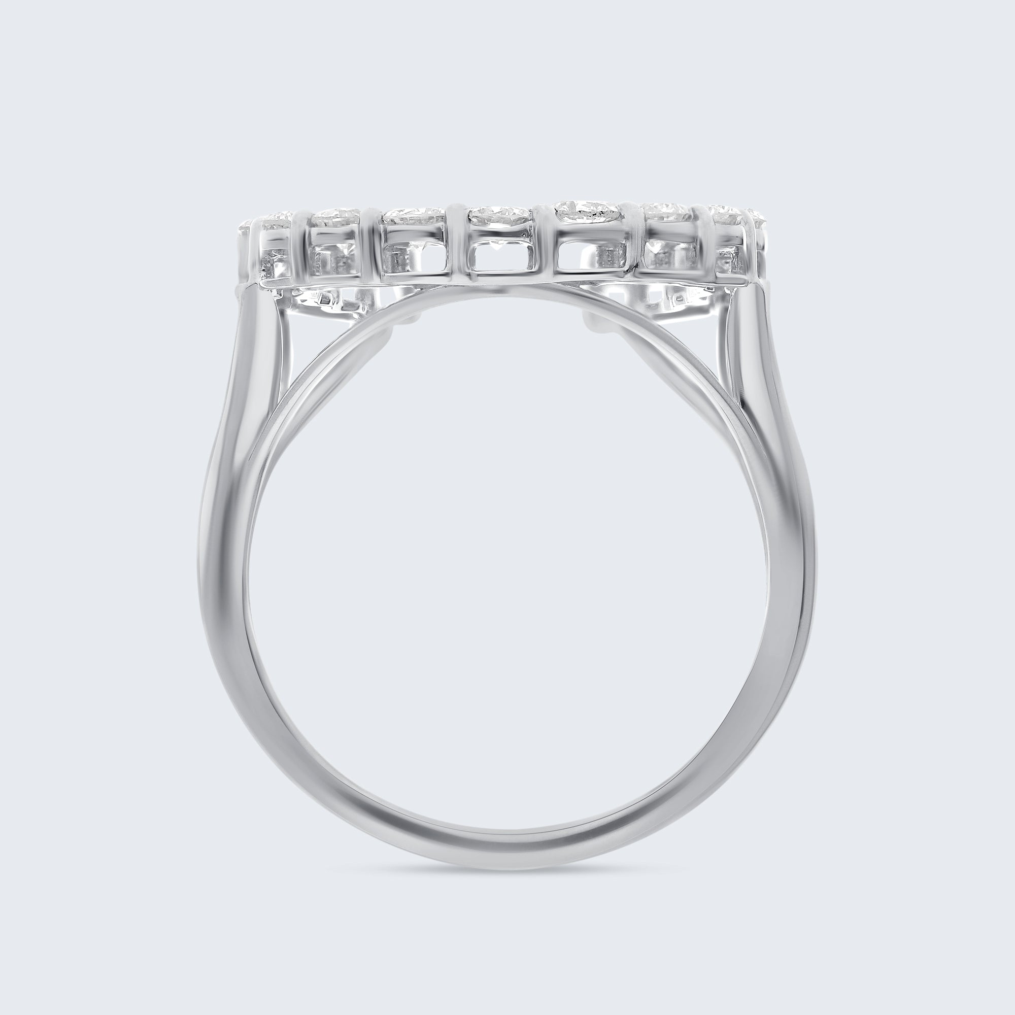 ホースシュー ダイヤモンド リング – 18Kゴールド、1.0カラット