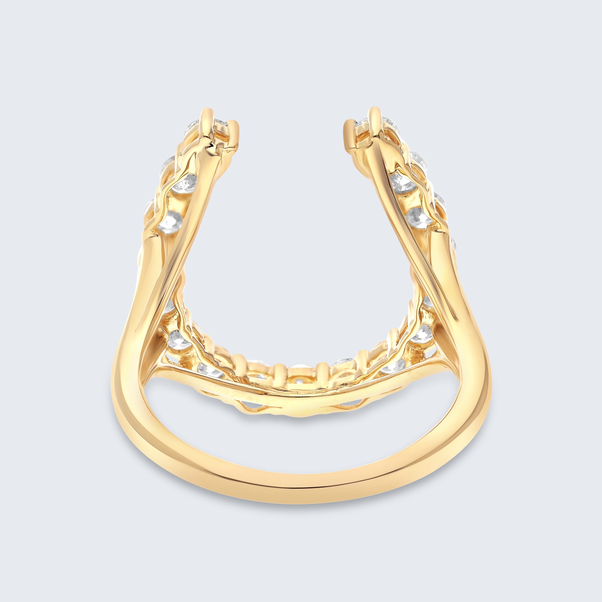 ホースシュー ダイヤモンド リング – 18Kゴールド、1.0カラット