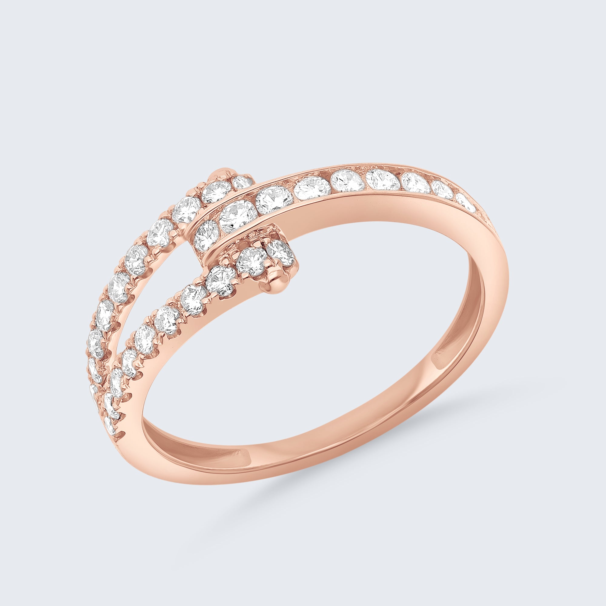 ディヴァイン デュオ ダイヤモンド リング – 18Kゴールド、0.50カラット