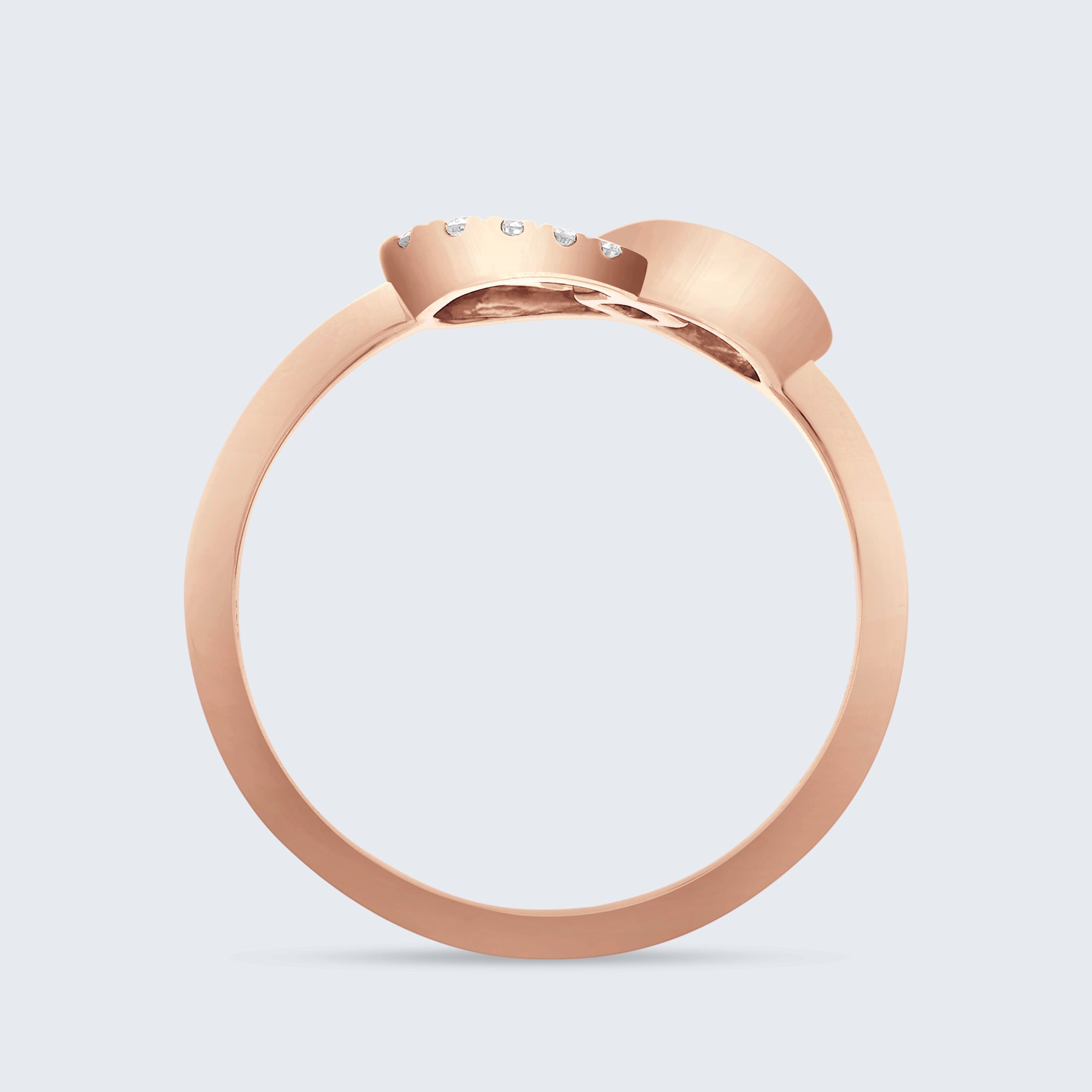 インフィニティ ノット ダイヤモンド リング – 18Kゴールド、0.10カラット