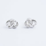 K18WG 0.1ct ダイヤモンド チェーンピアス