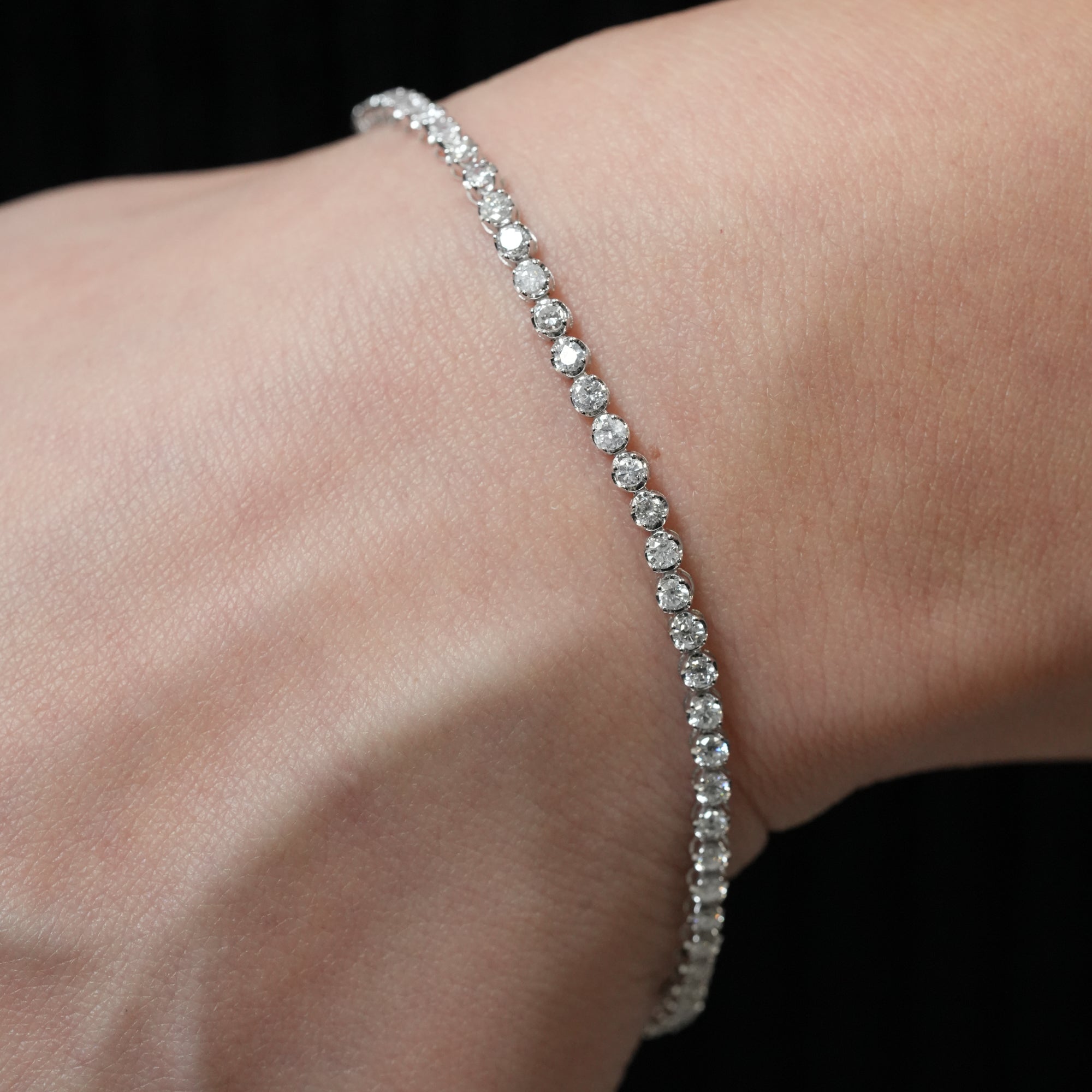 アクセサリーK18 Tennis bracelet 3.00 ct 18cm