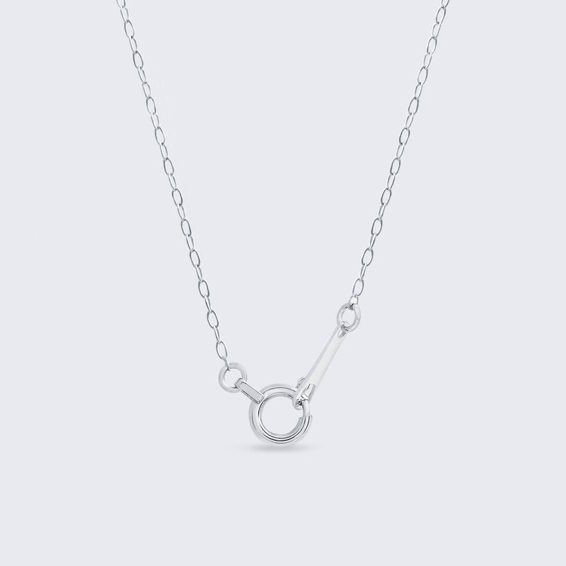 K18WG 0.15ct ダイヤモンド ホースシュー ペンダント