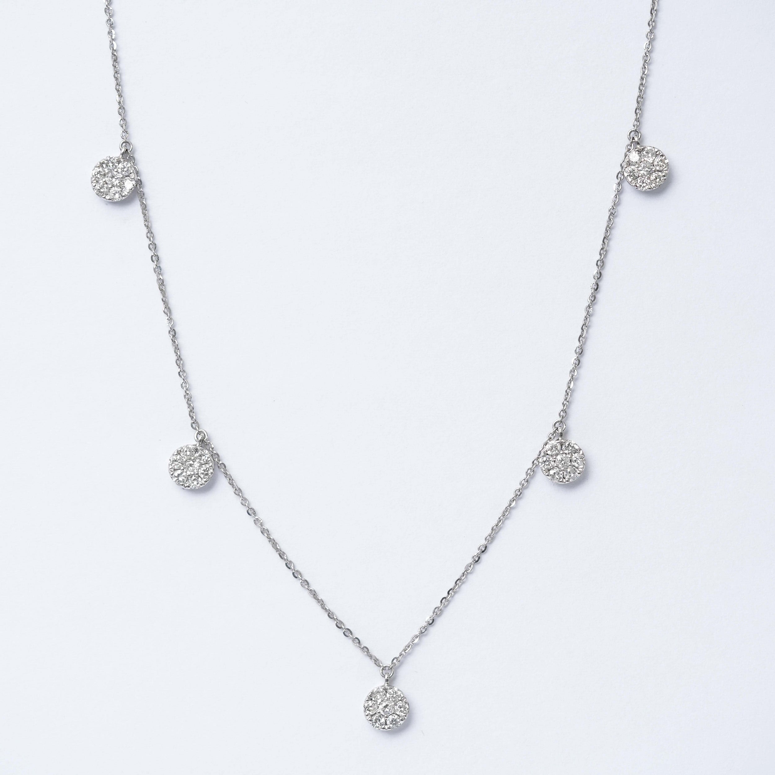 ご注意くださいK18WG ダイヤモンド ネックレス 0.28CT