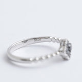K18WG 0.25ct ブラックダイヤリング