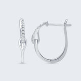 K18 0.12ct ダイヤデザインフープピアス