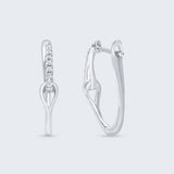 K18 0.12ct ダイヤデザインフープピアス